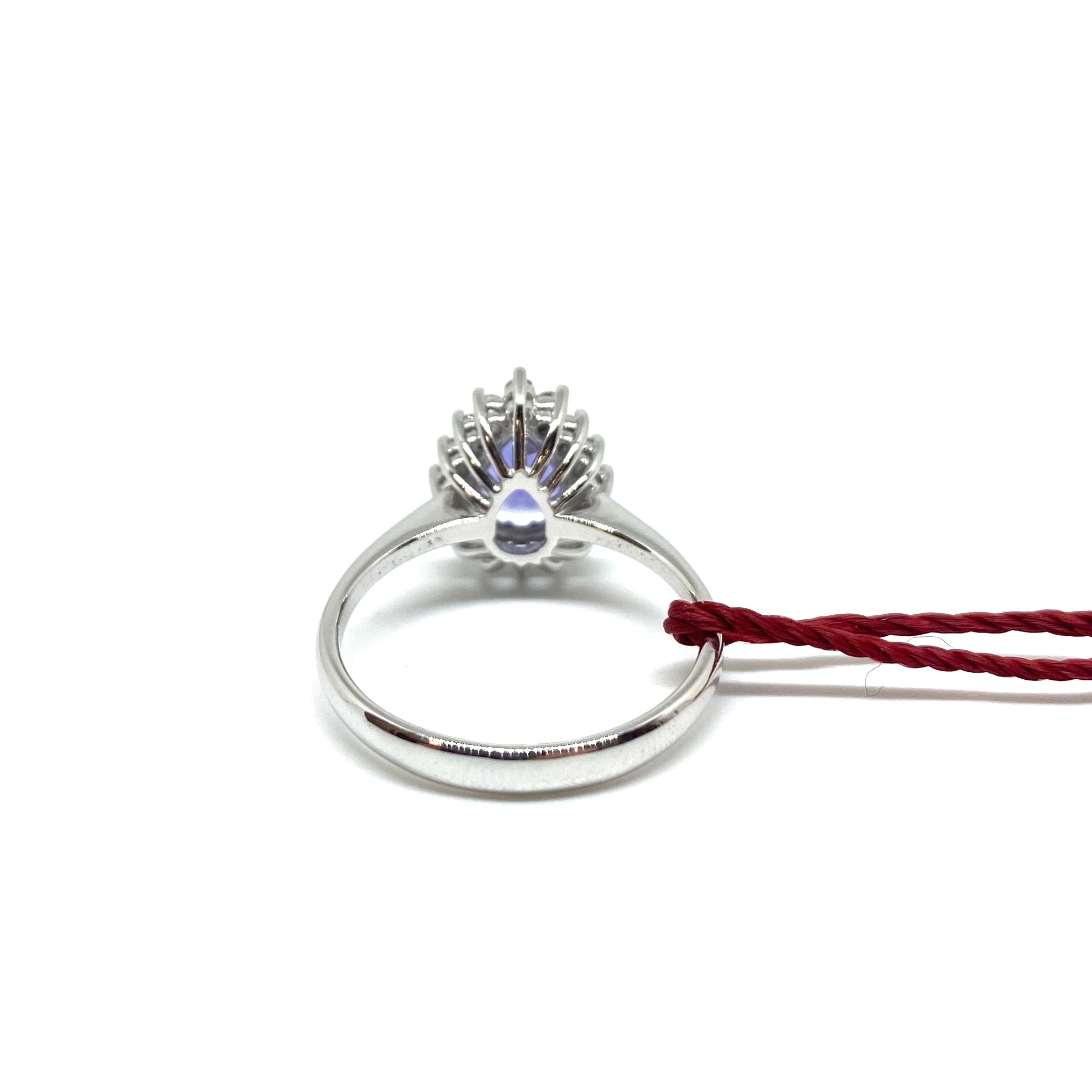 Anello a Goccia - Diamanti e Tanzanite