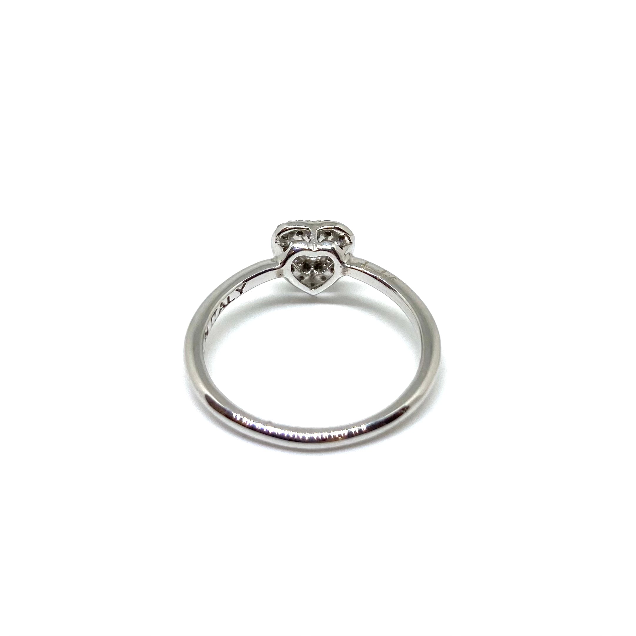 Anello Cuore - Oro Bianco e Diamanti