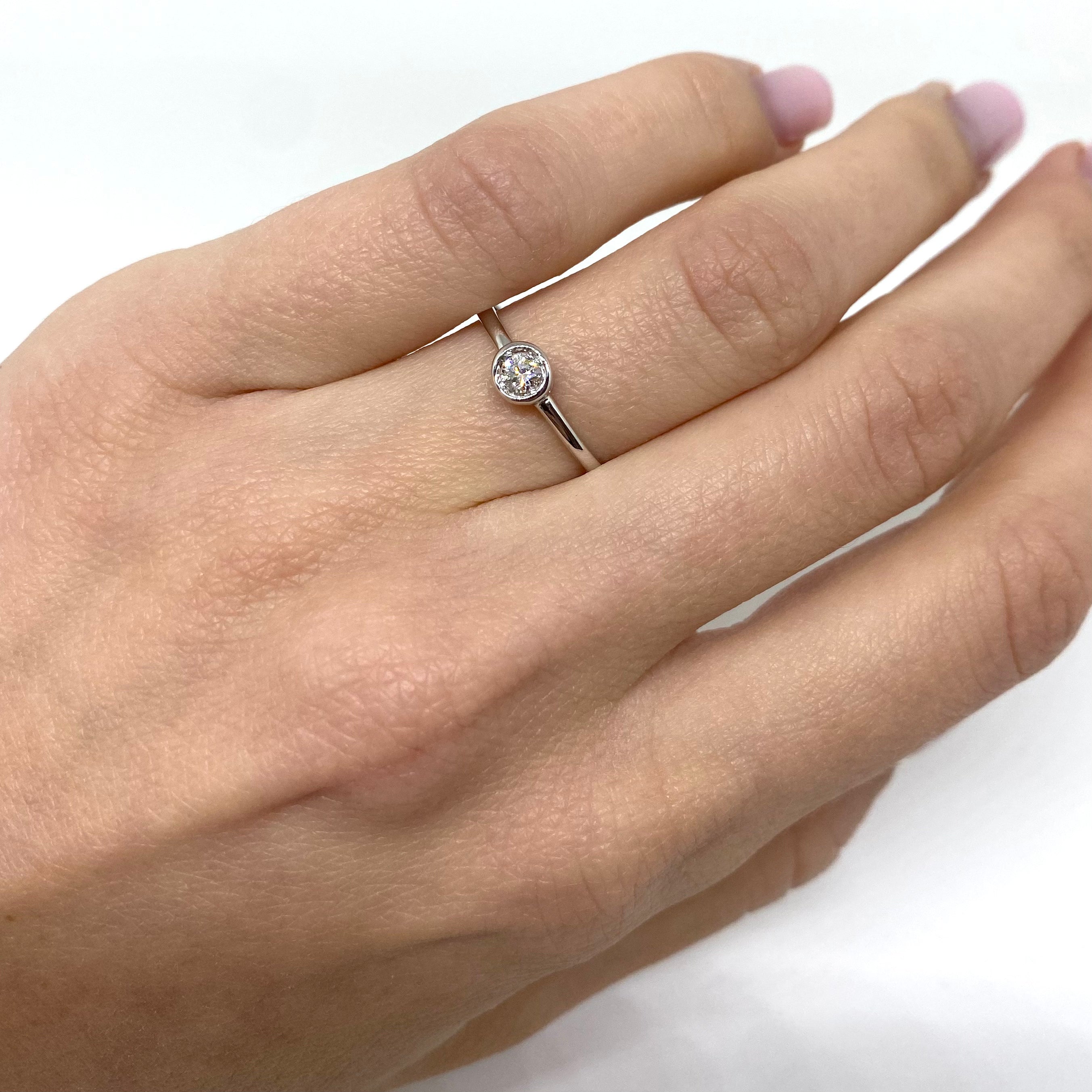 Anello Solitario a Cipollino - Lab Grown