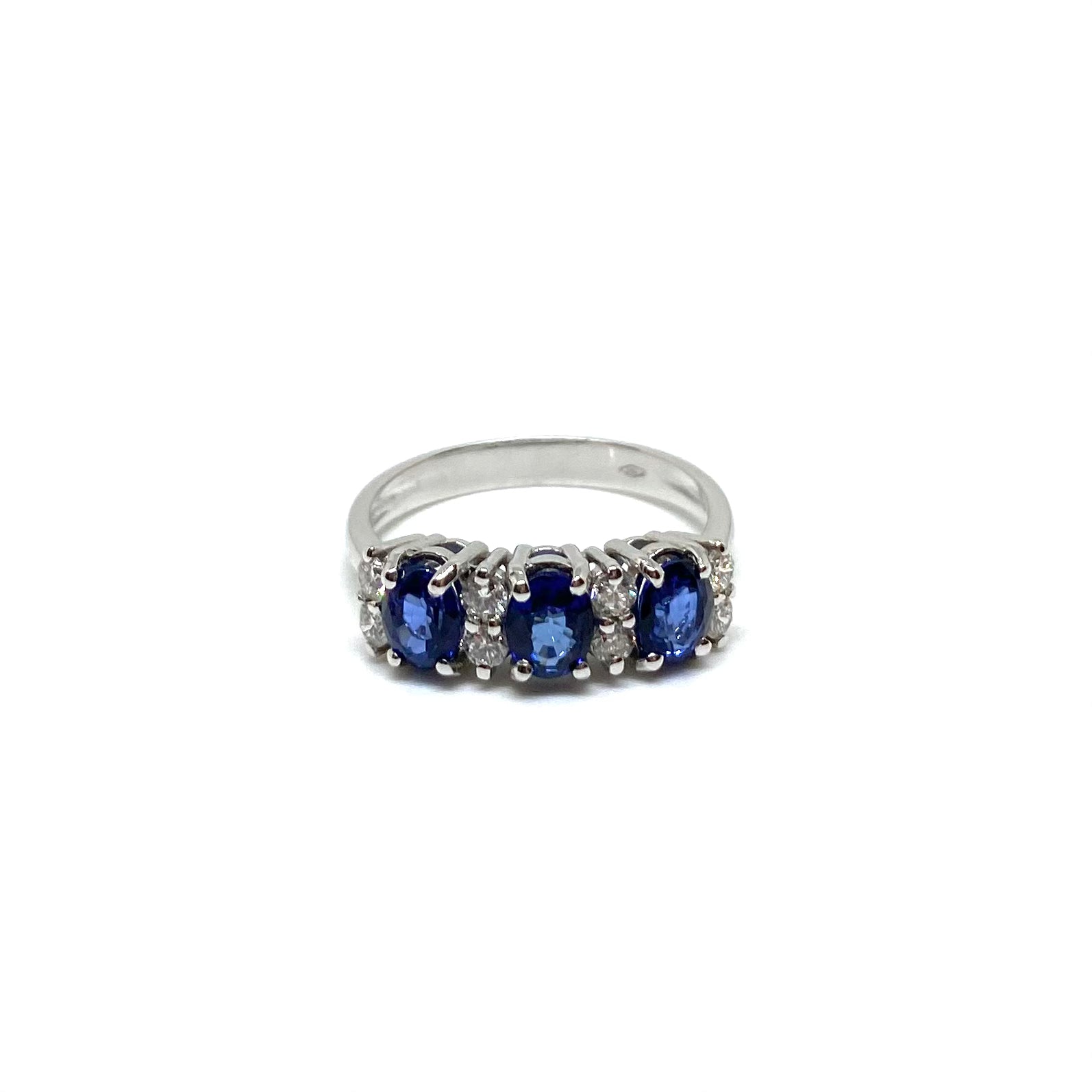 Anello Trilogy - Diamanti e Zaffiri
