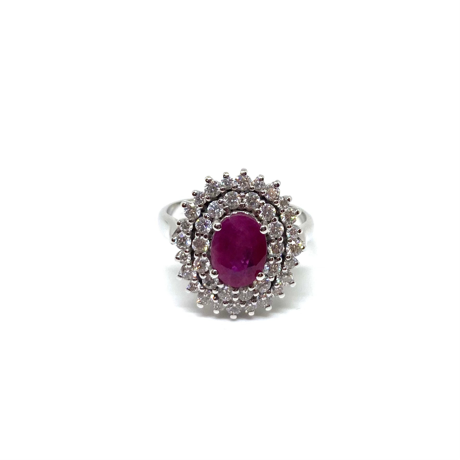 Anello Kate - Rubini e Diamanti Doppi