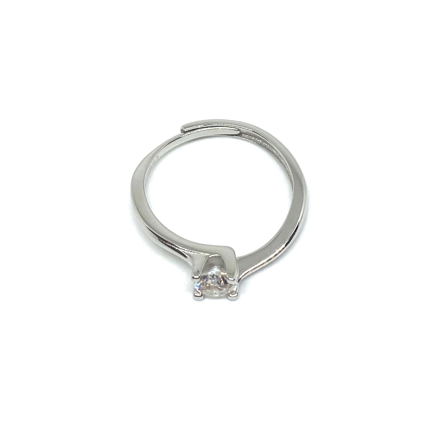 Solitario - Argento e Moissanite