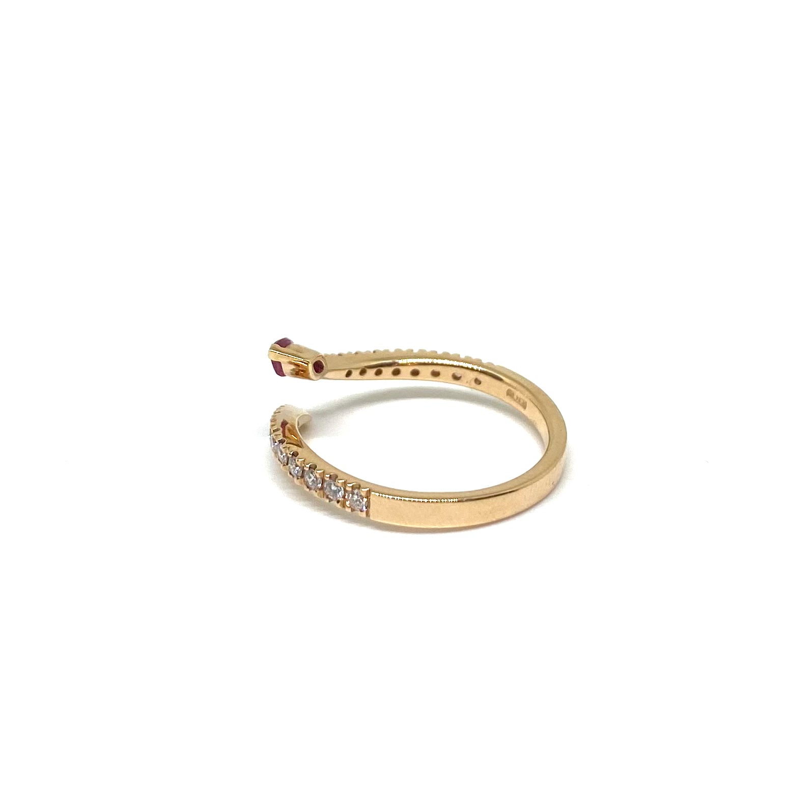 Veretta Serpentino Minimal - Oro e Rubino