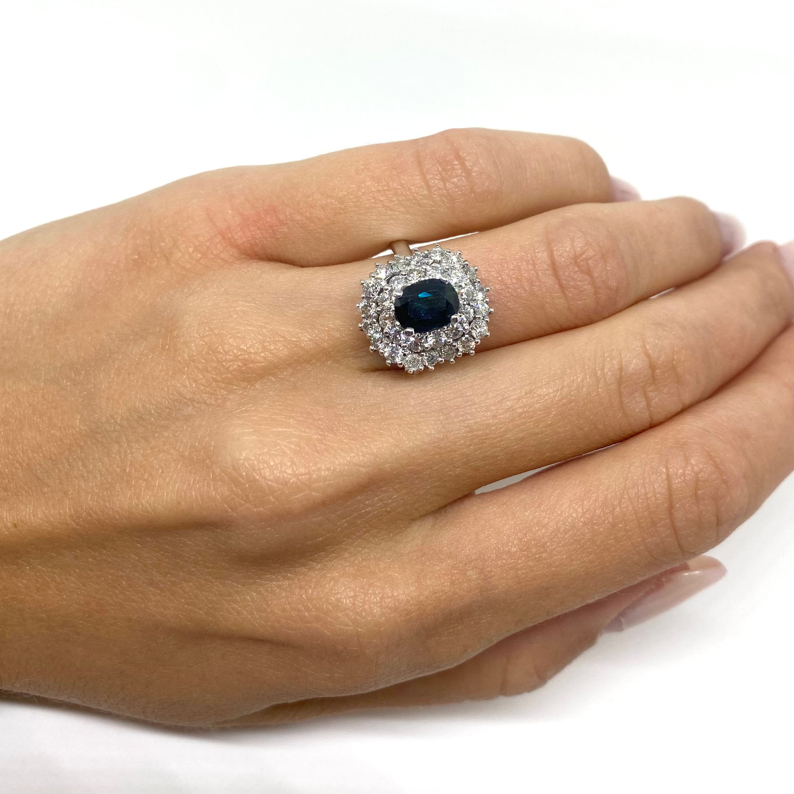 Anello Kate - Zaffiro e Diamanti
