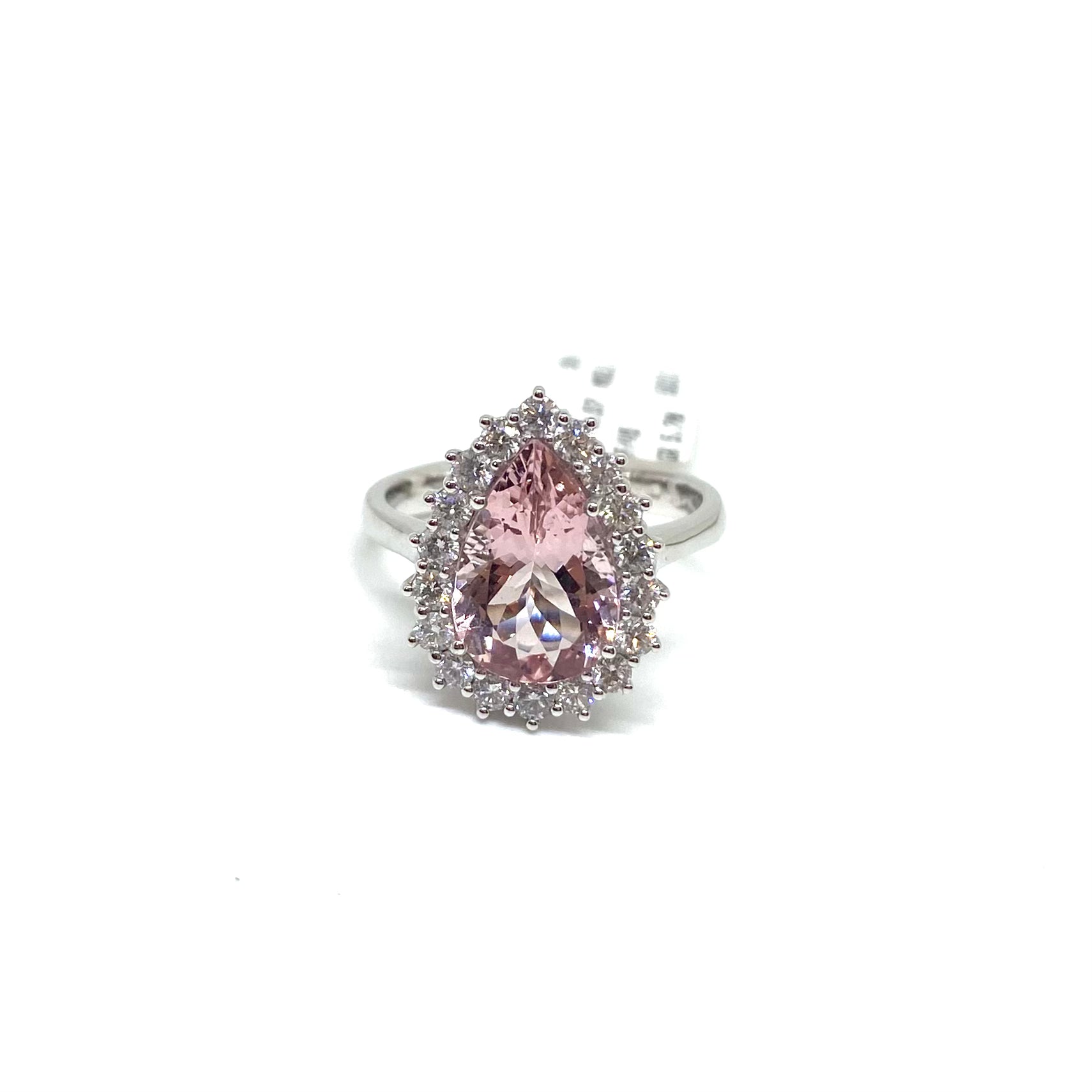 Anello oro 18 KT - Morganite e Diamanti