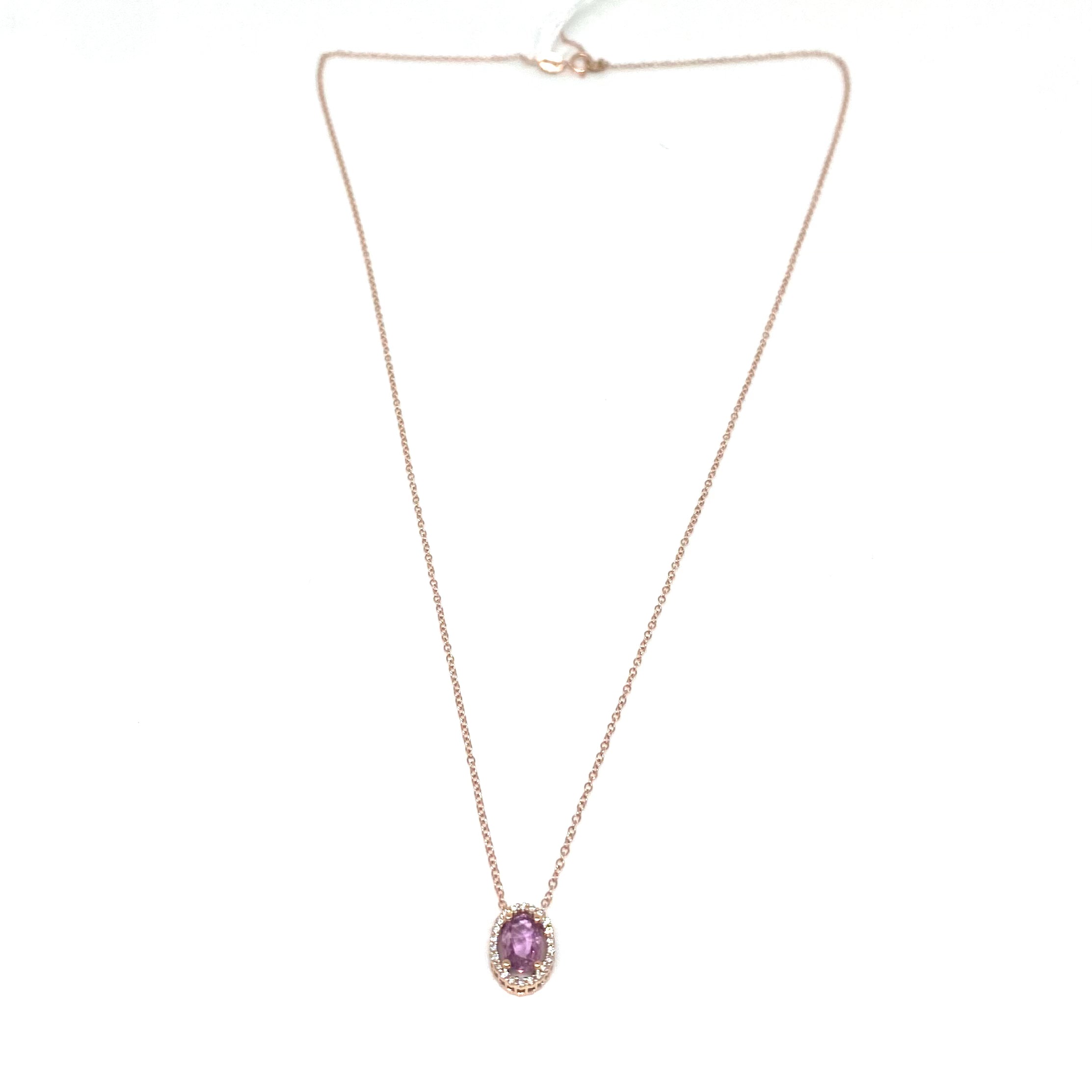 Collana Zaffiro Rosa