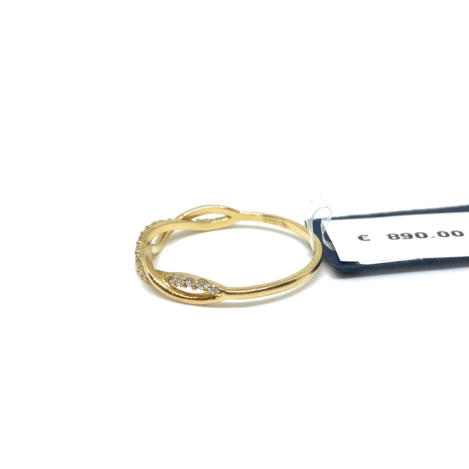 Veretta Intrecciata Minimal - Oro Giallo e Diamanti