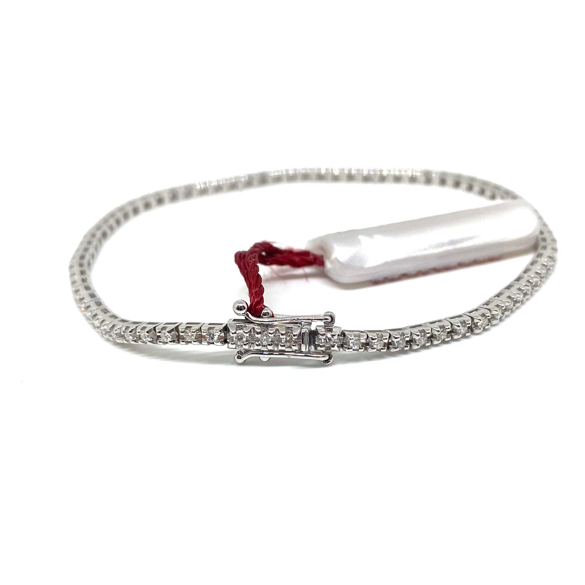 Bracciale Tennis - Diamanti E Oro Bianco