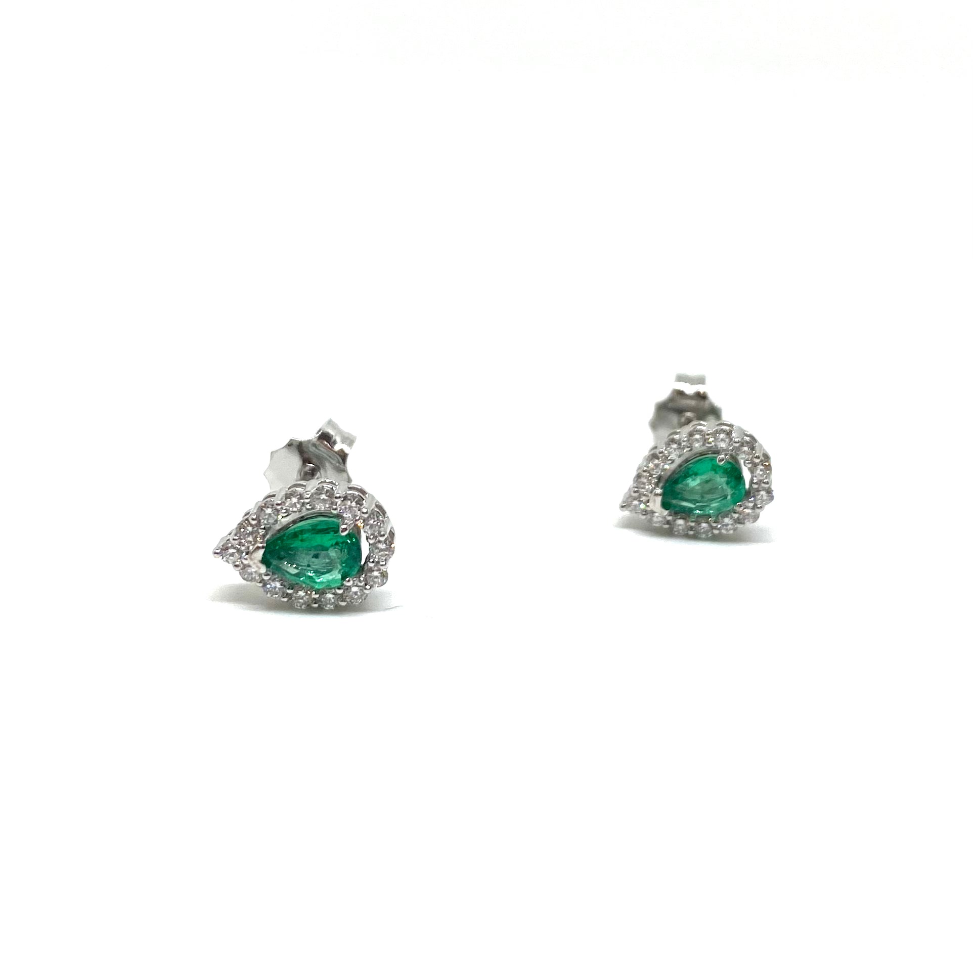Orecchini Goccia - Smeraldo e Diamanti