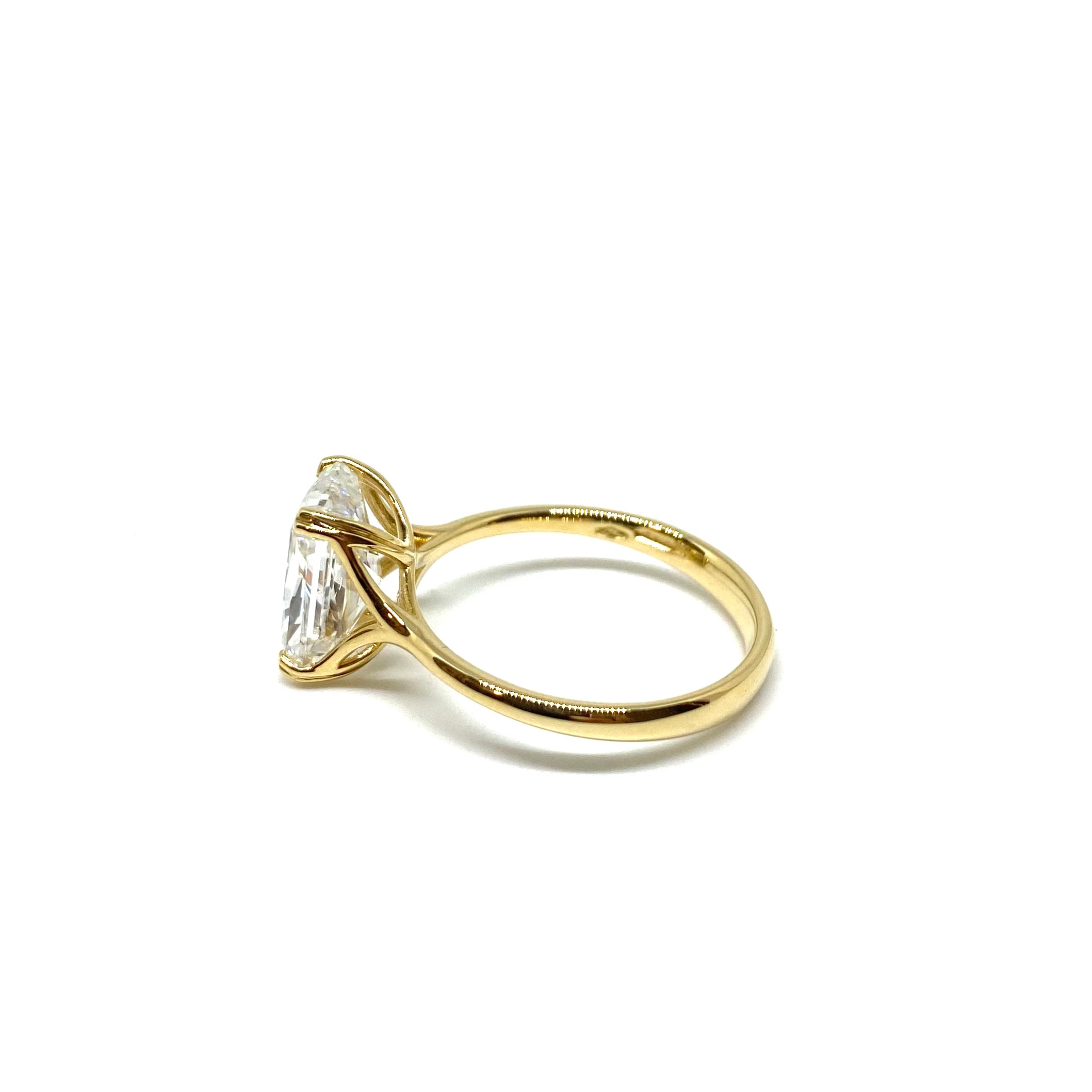 Solitario in Oro Giallo - Diamante Lab Grown