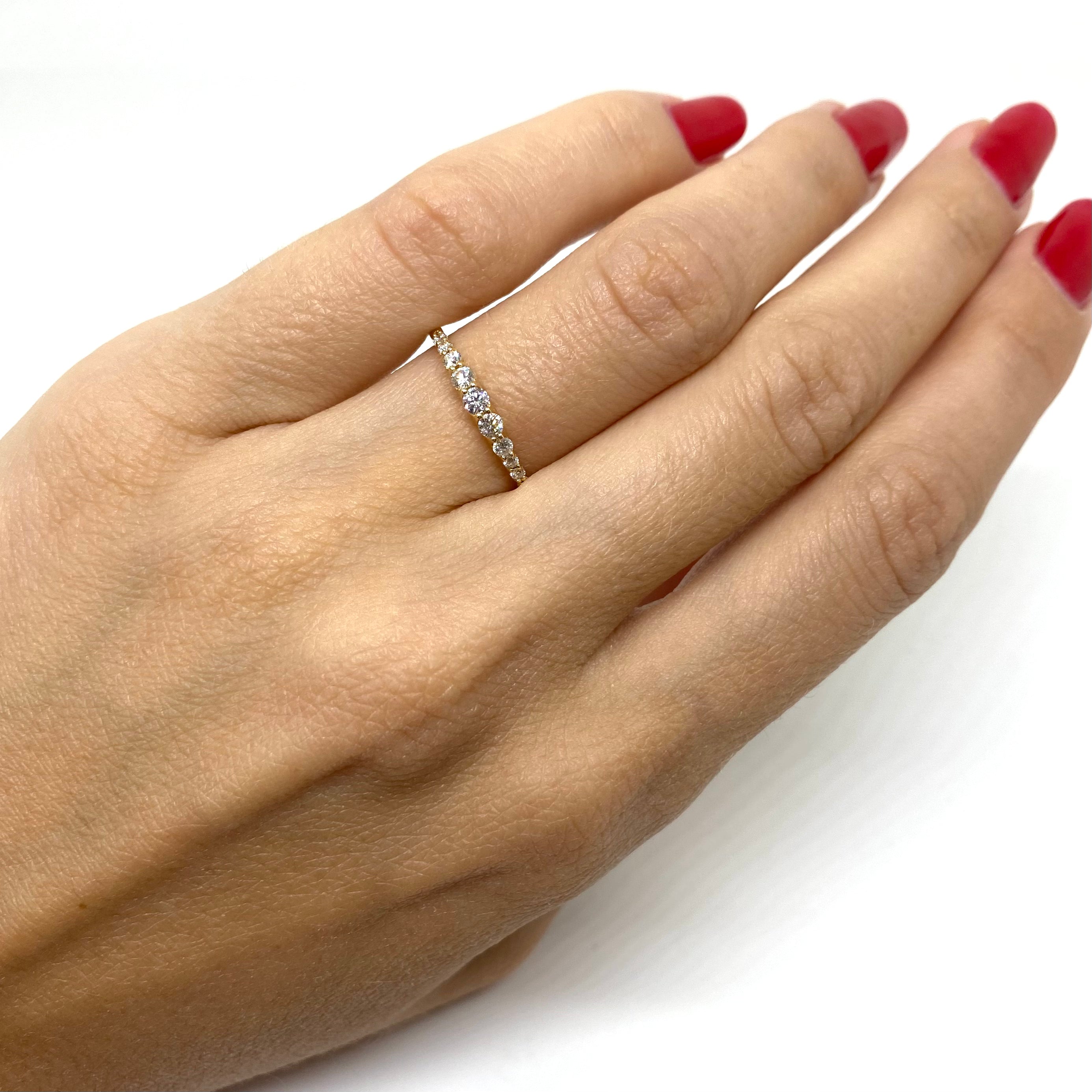 Veretta Minimal Degradè - Oro e Diamanti