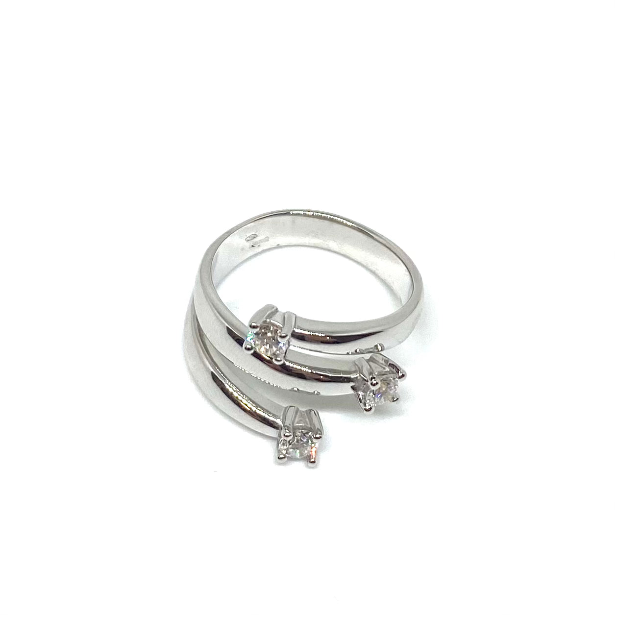 Anello Trilogy a Fascia - Oro e Diamanti