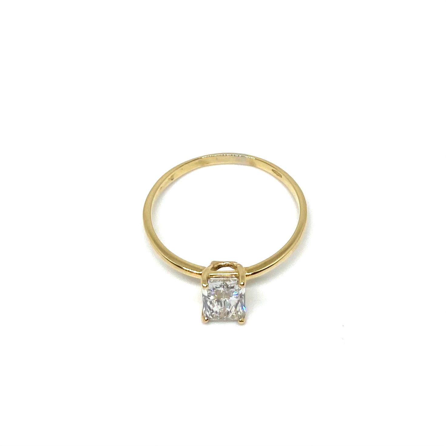 Solitario in Oro Giallo - Diamante Lab Grown