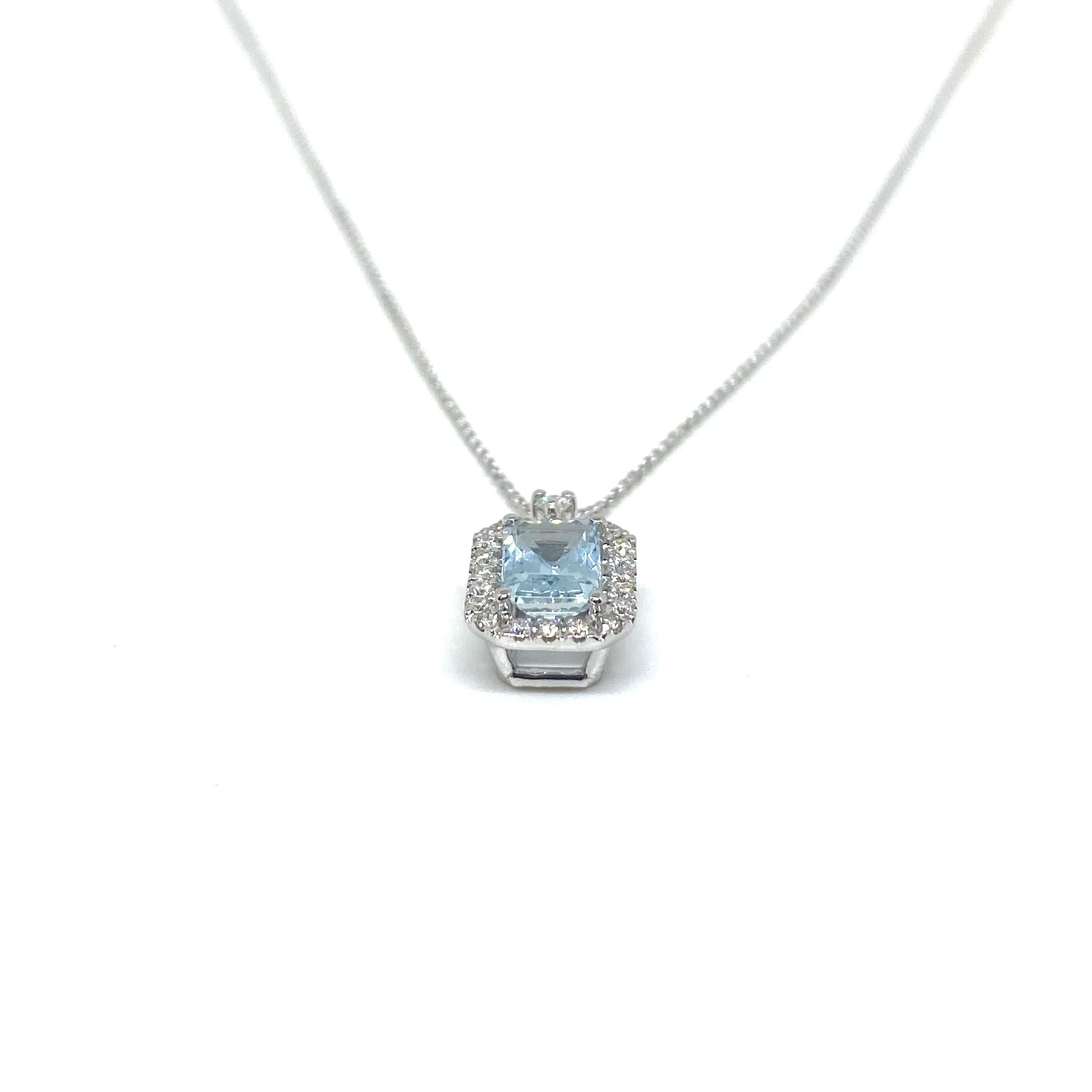 Collana Acqua Marina e Diamanti