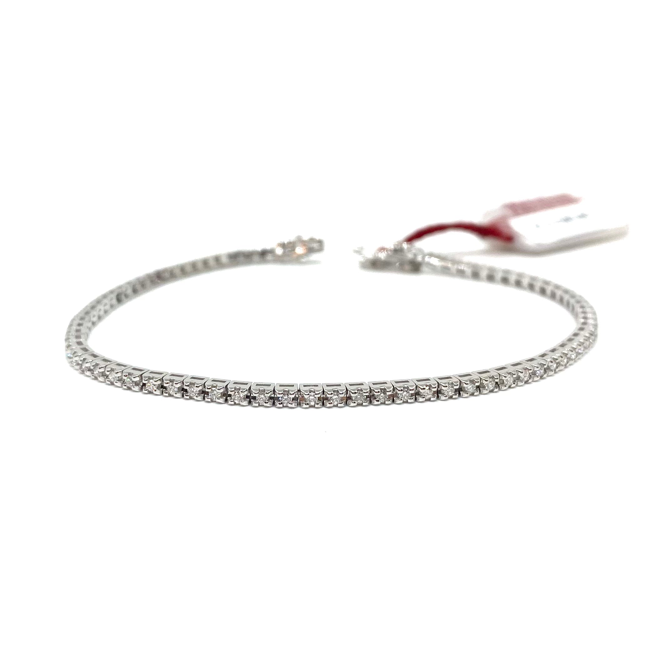 Bracciale Tennis - Diamanti E Oro Bianco