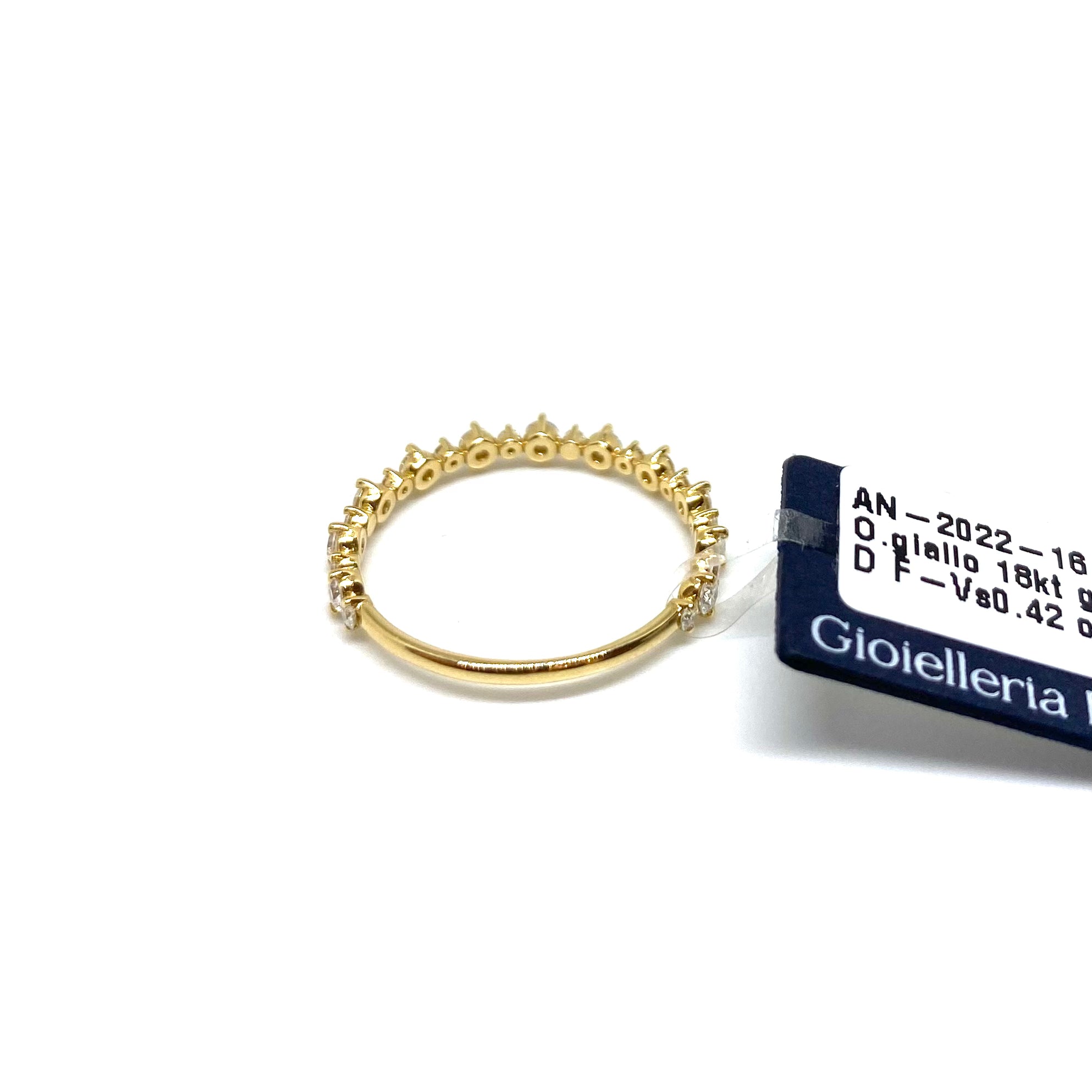 Veretta Alternata - Oro Giallo e Diamanti
