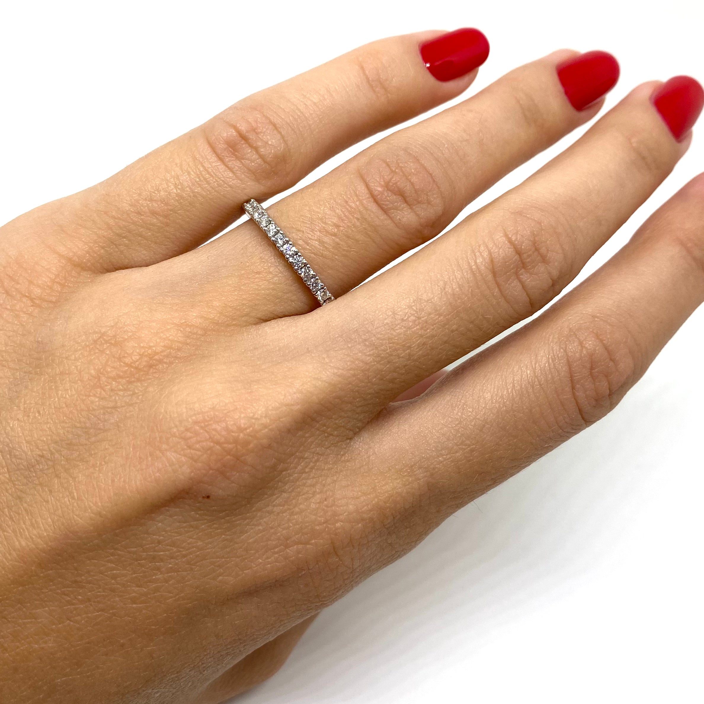 Veretta Oro Bianco e Diamanti