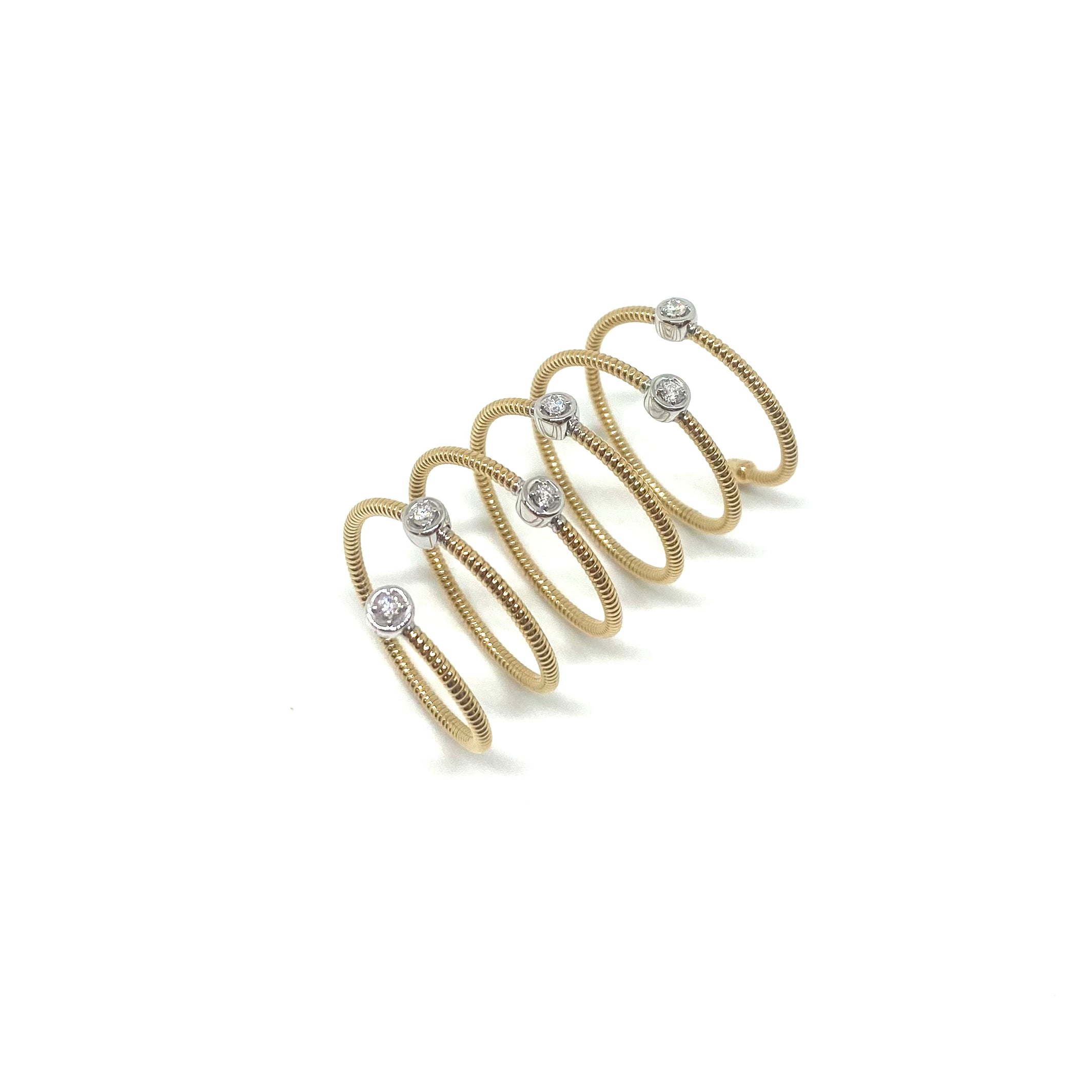 Anello Snodabile - Oro Giallo e Diamanti
