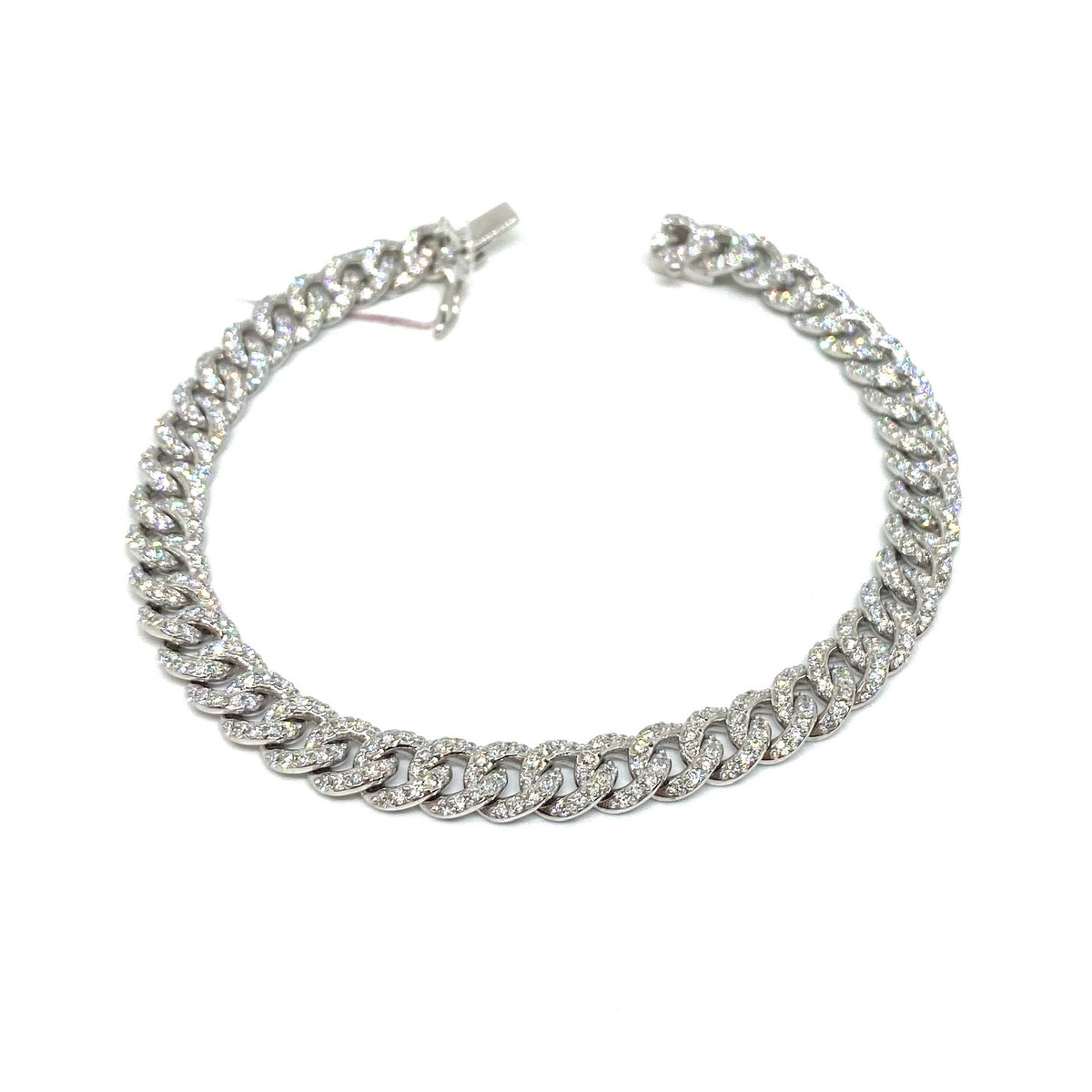 Bracciale Groumette - Oro Bianco e Diamanti