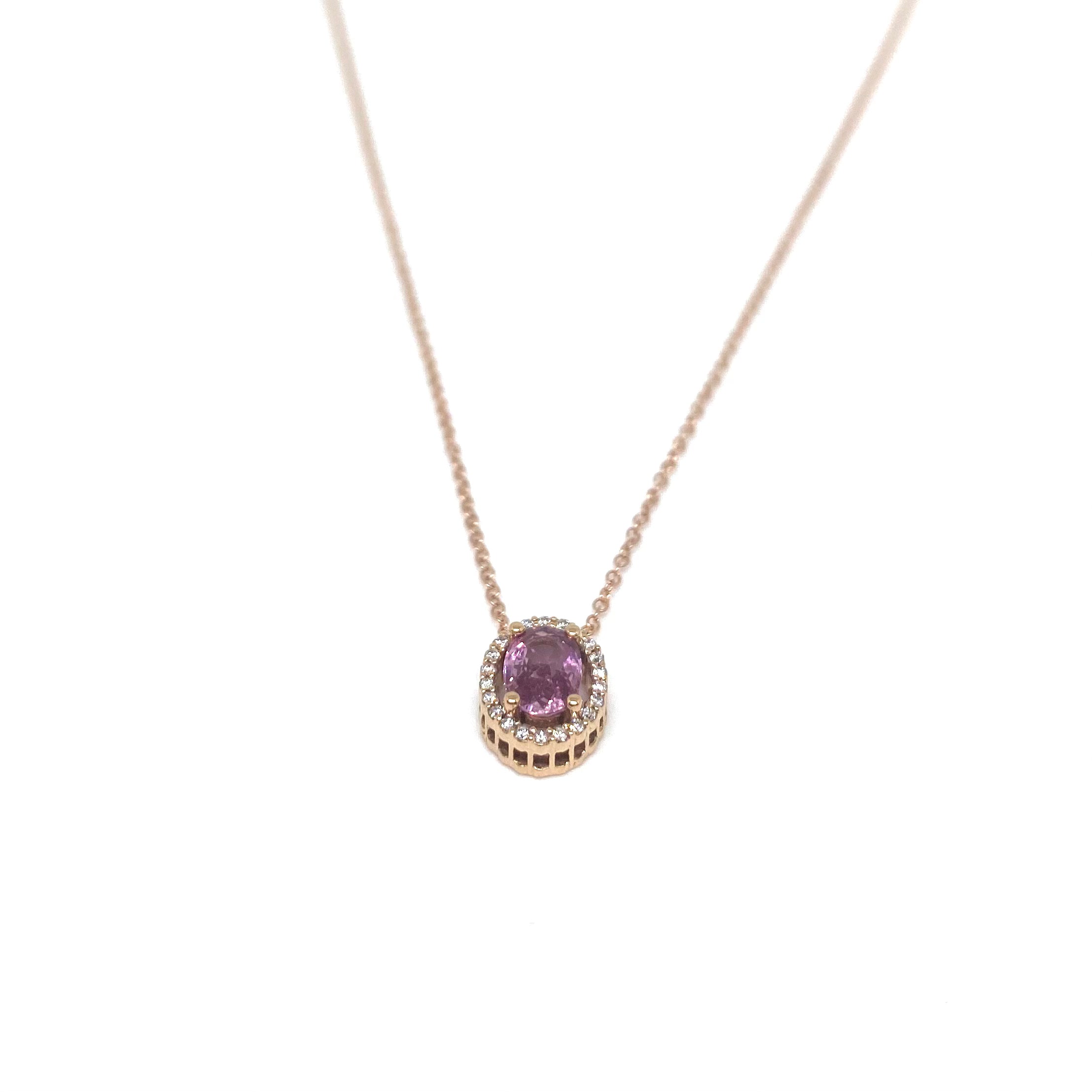 Collana Zaffiro Rosa