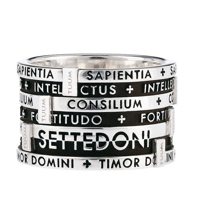 Anello 7 argento brunito - TUUM