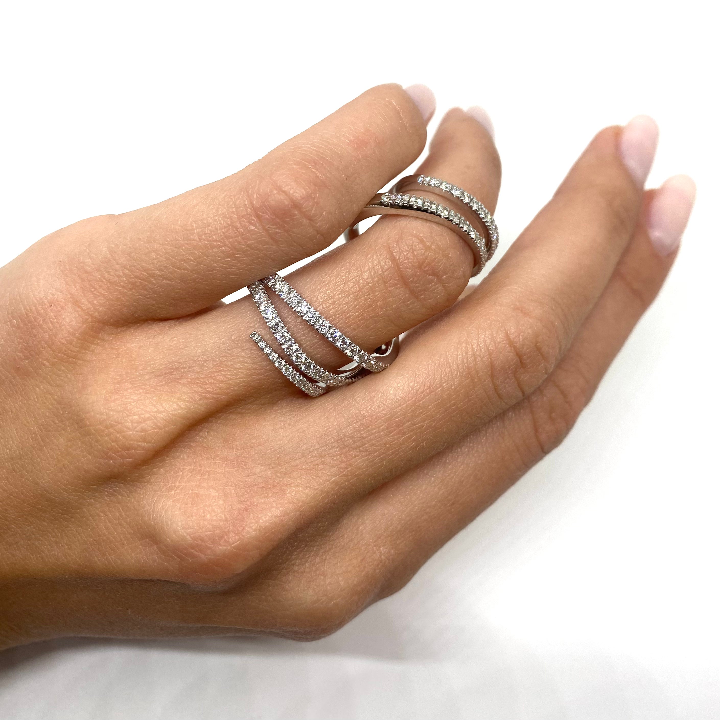 Anello a Fascia Mobile - Oro e Diamanti
