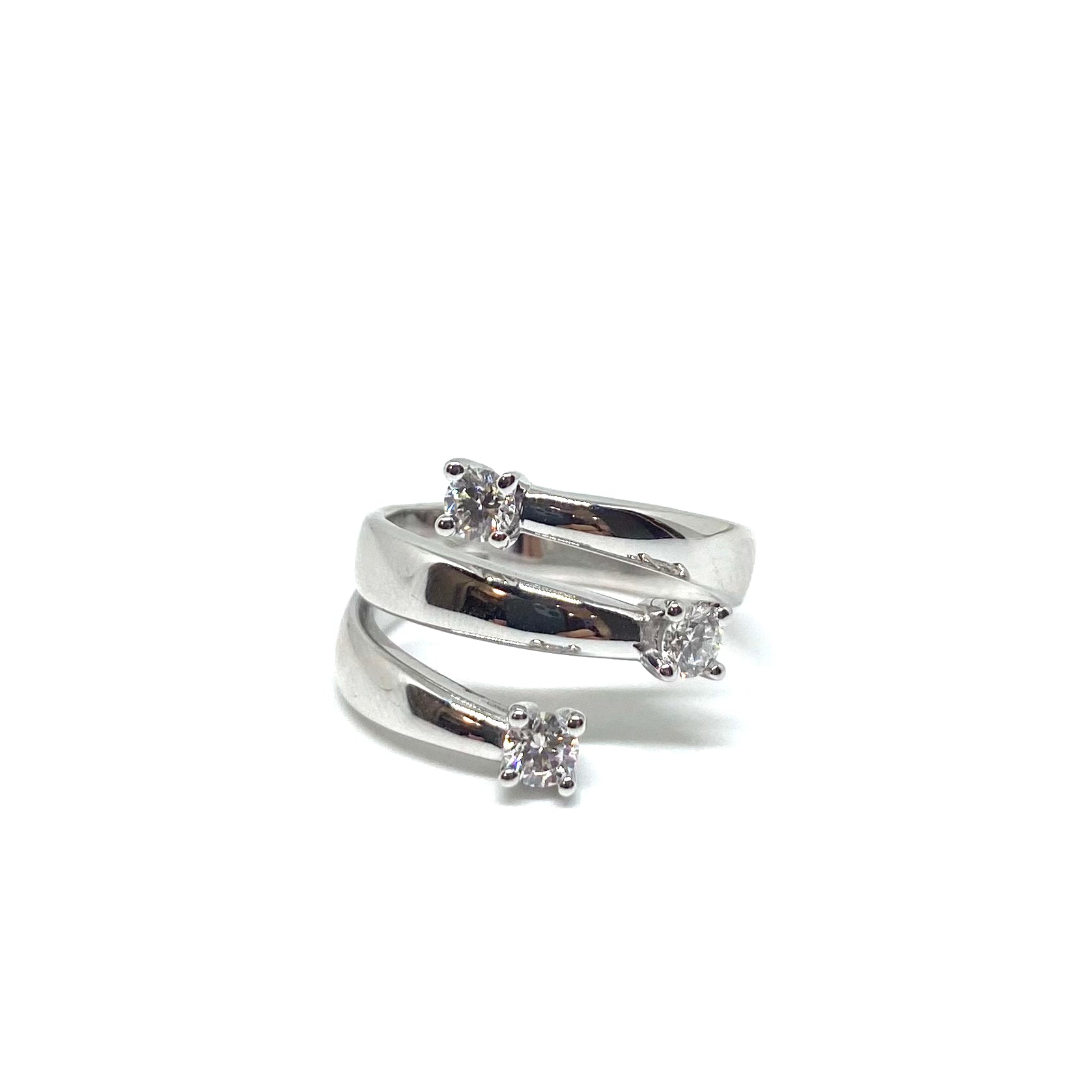 Anello Trilogy a Fascia - Oro e Diamanti