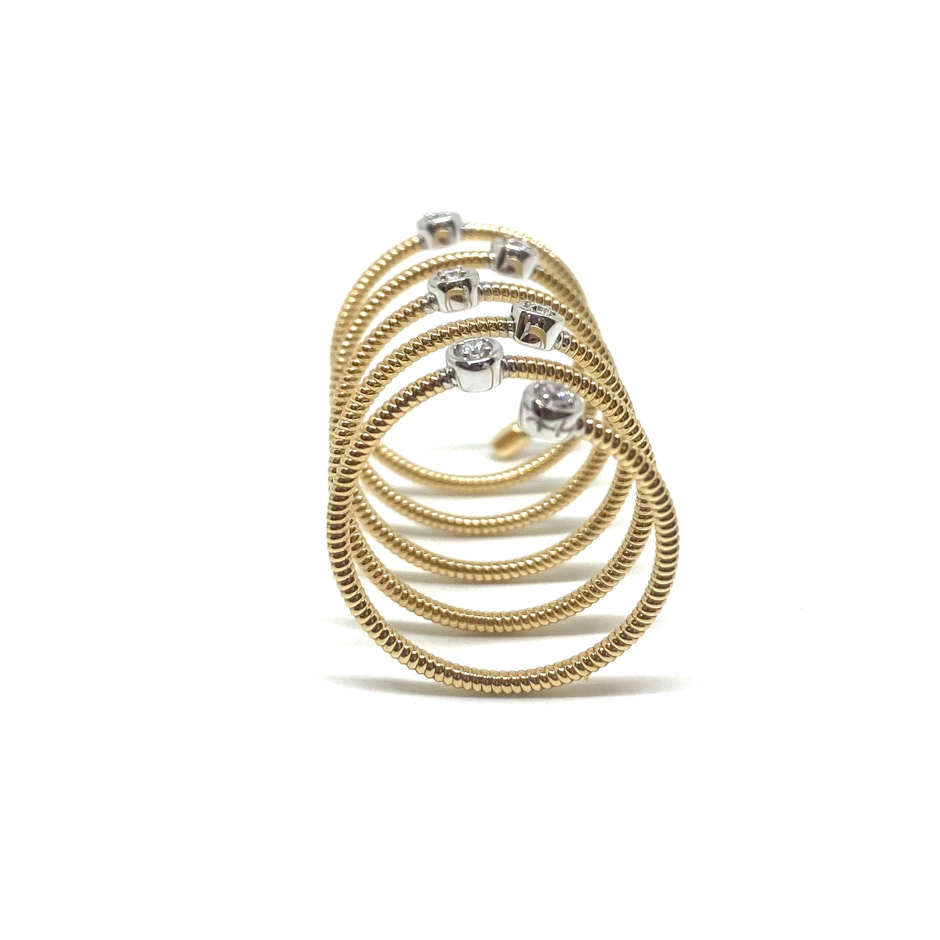 Anello Snodabile - Oro Giallo e Diamanti