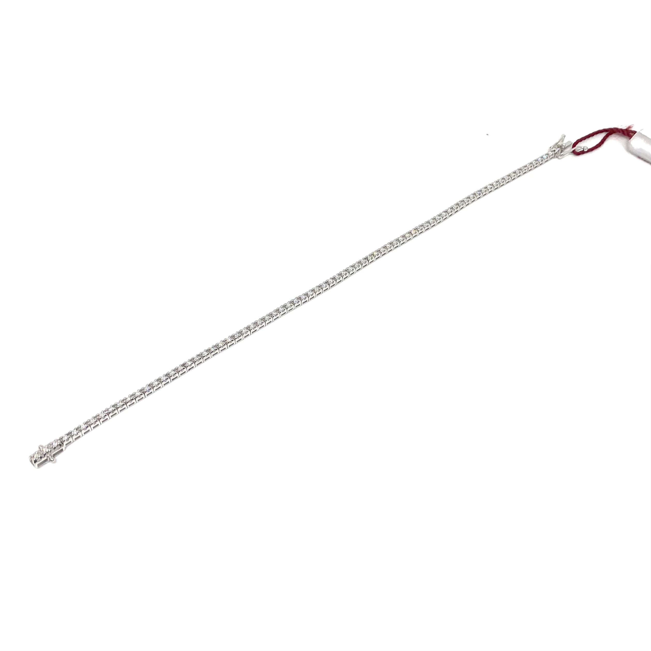 Bracciale Tennis - Diamanti E Oro Bianco