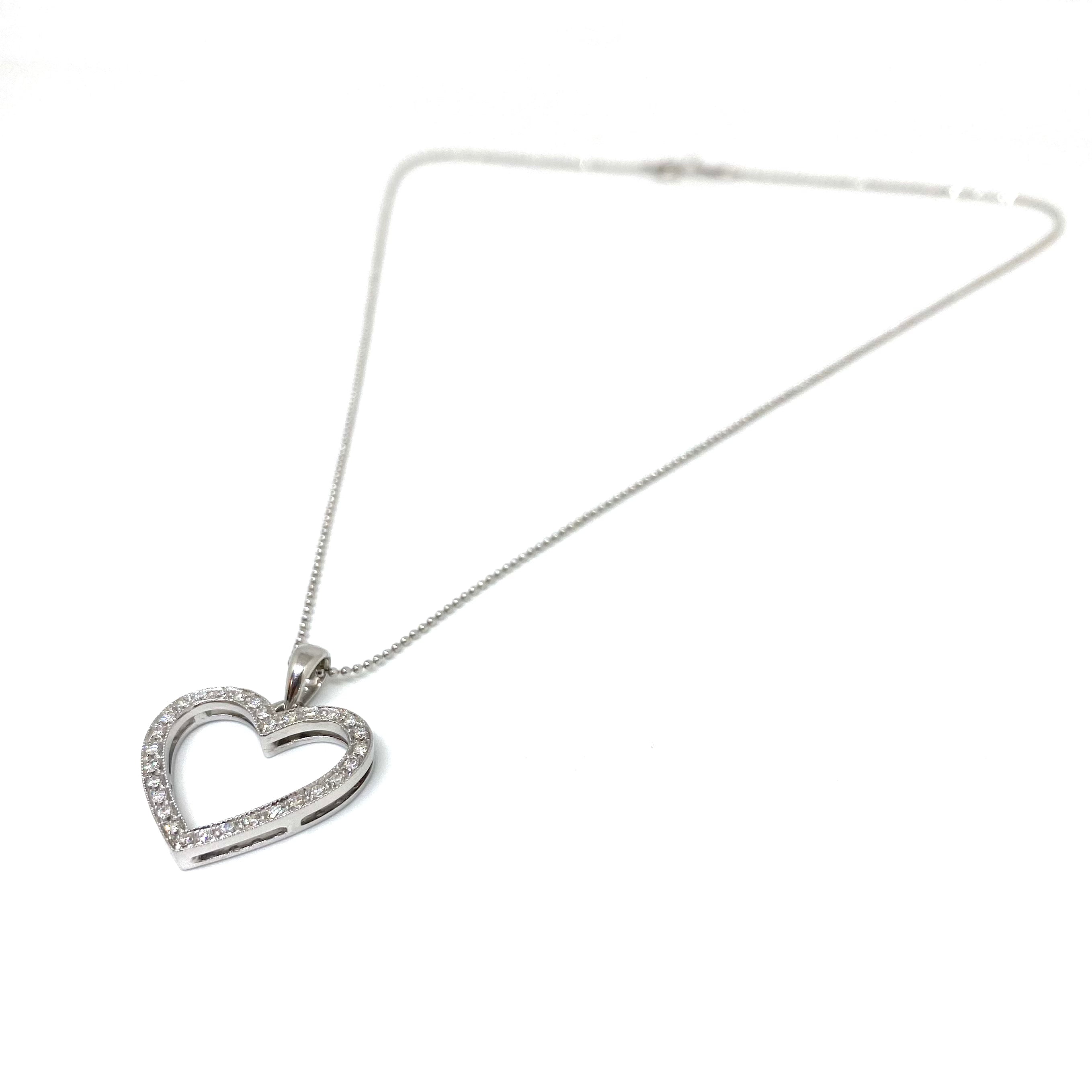 Collana Cuore - Oro 18 ct e Diamanti