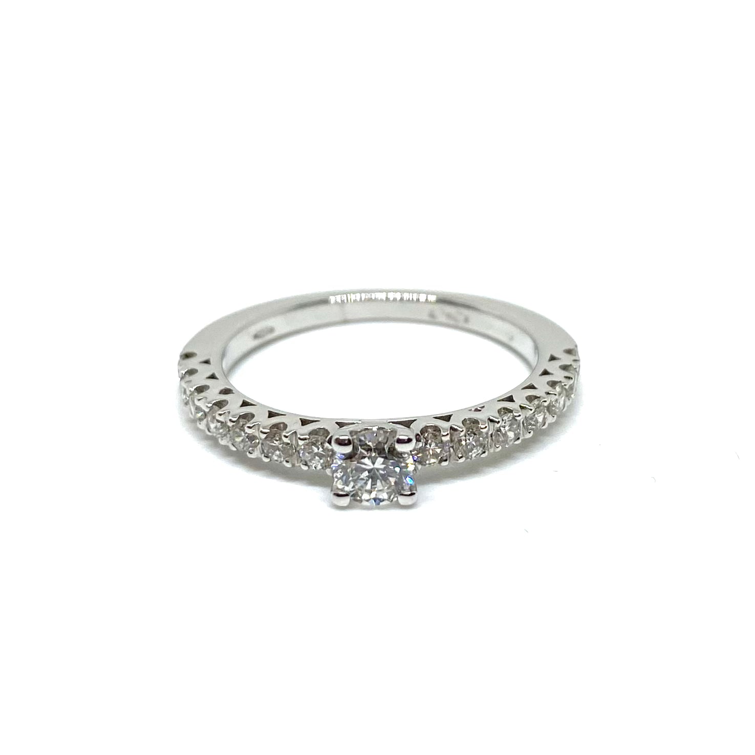 Anello princess - oro 18 ct. e diamanti