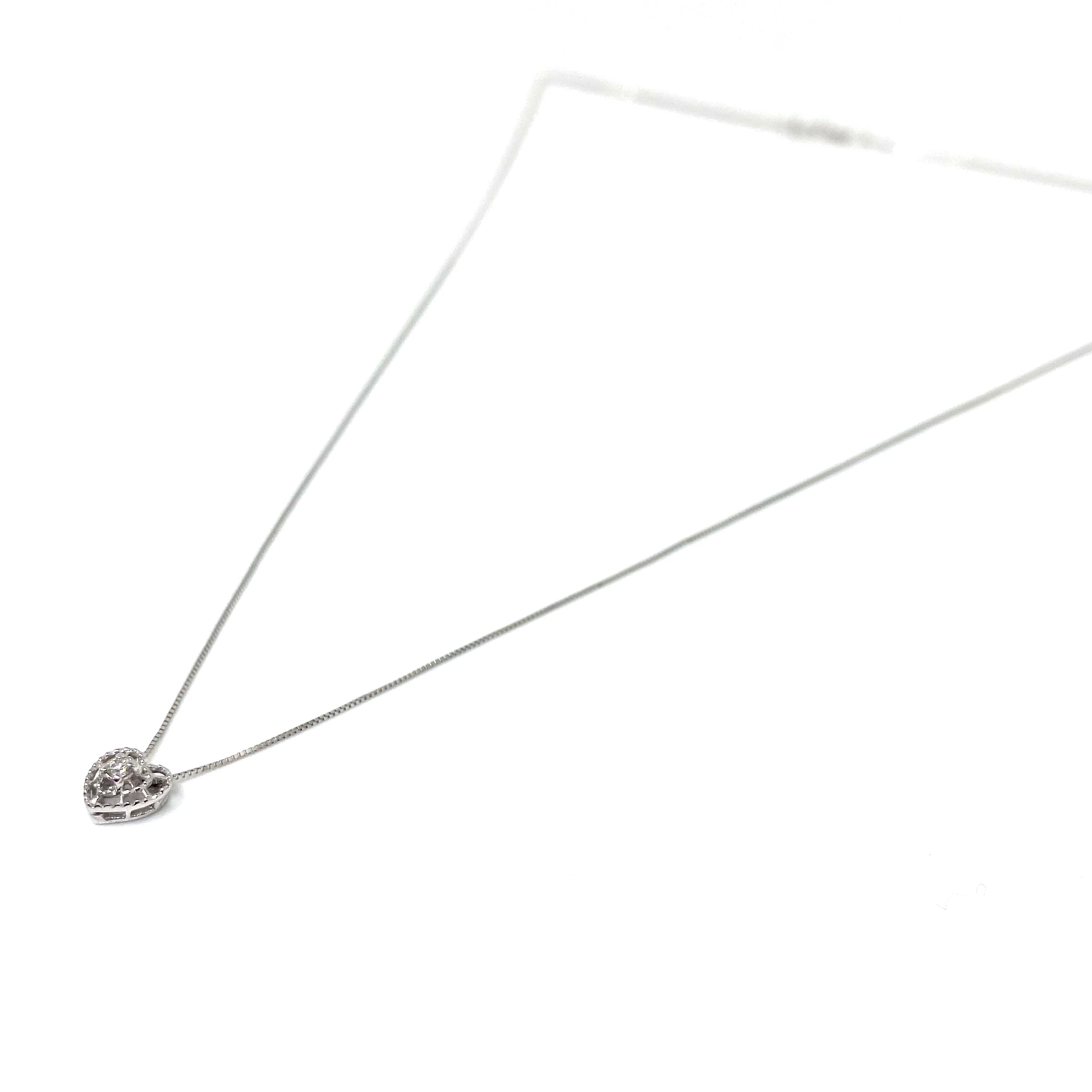 Collana Punto Luce Cuore - Oro e Diamanti