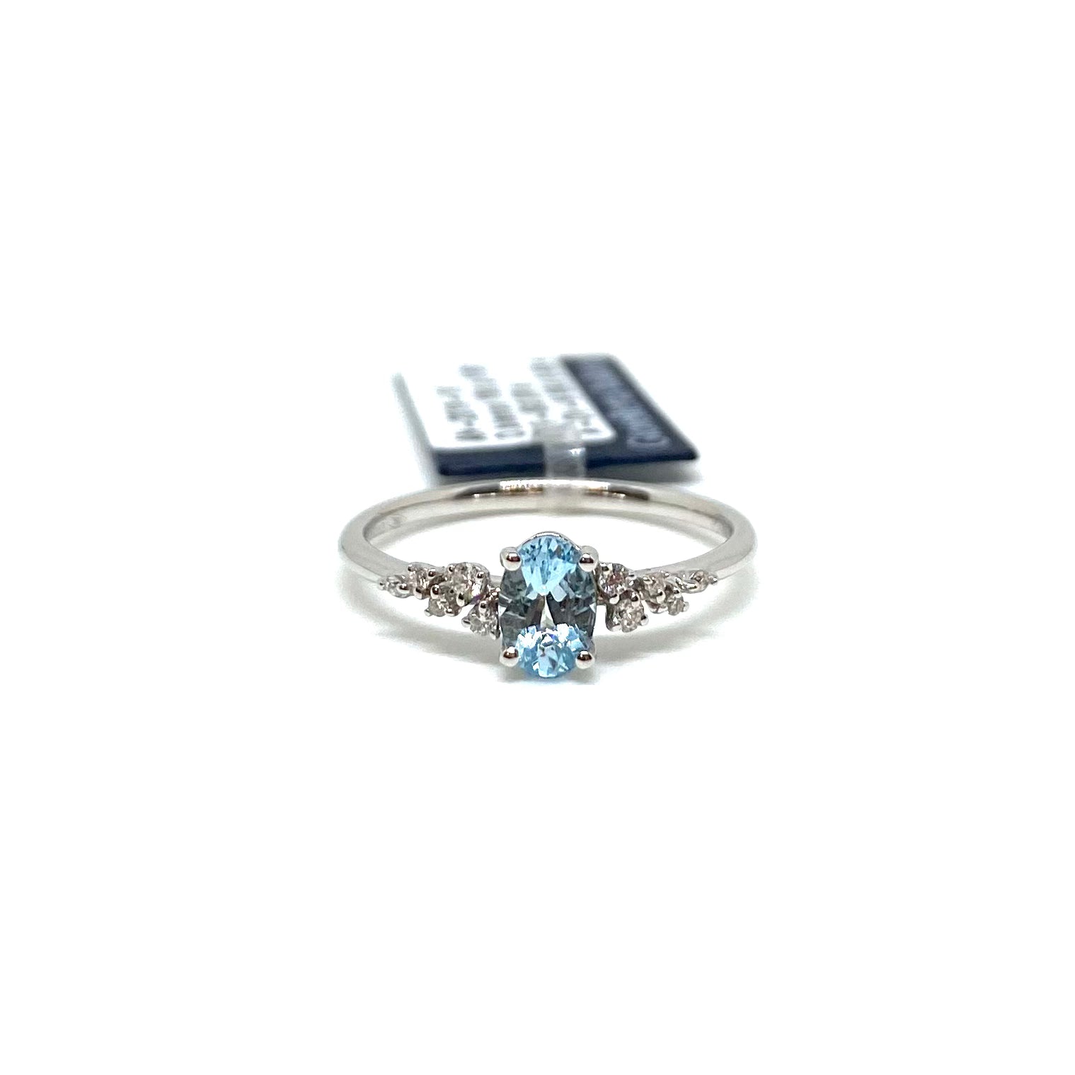 Anello Acquamarina e Diamanti