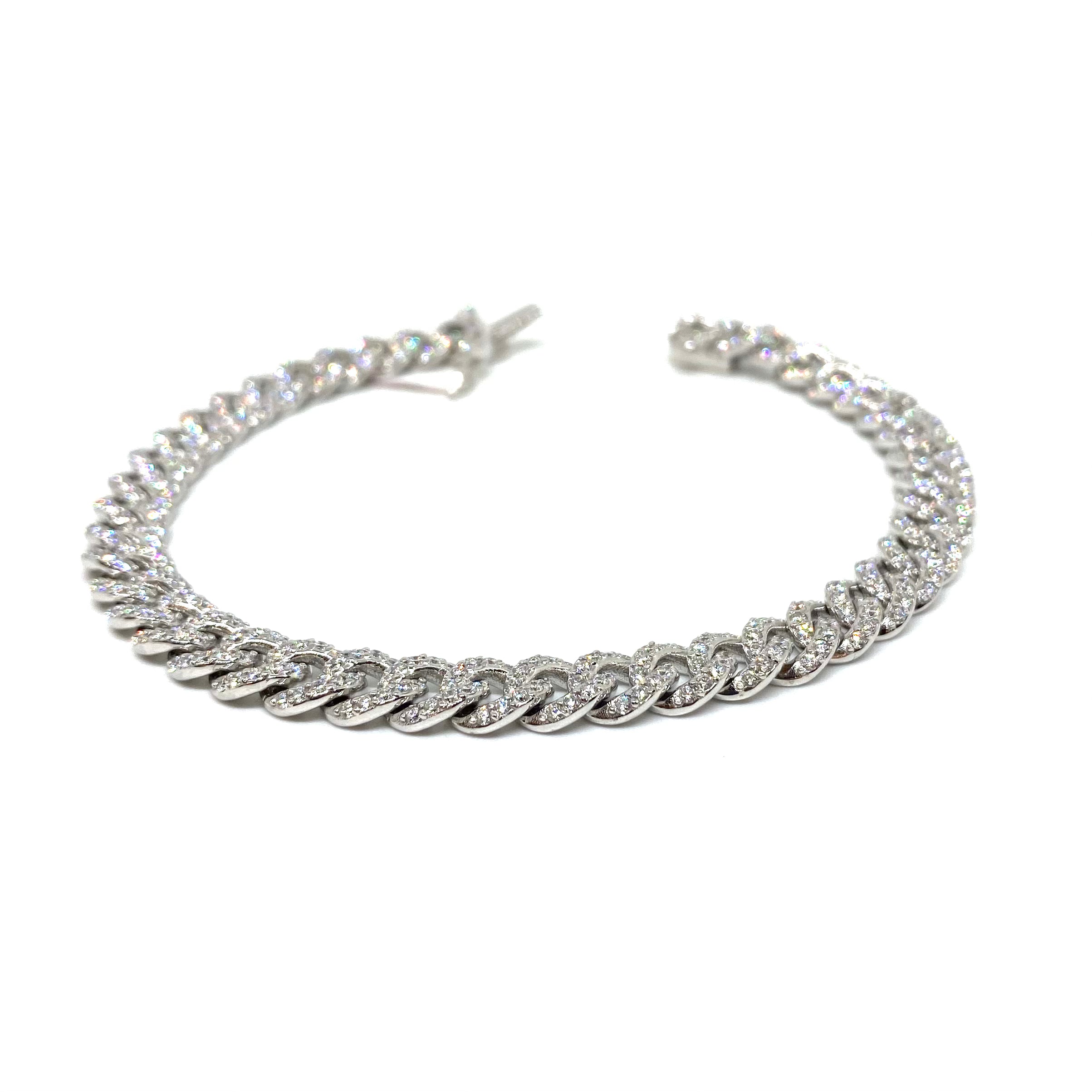 Bracciale Groumette - Oro Bianco e Diamanti