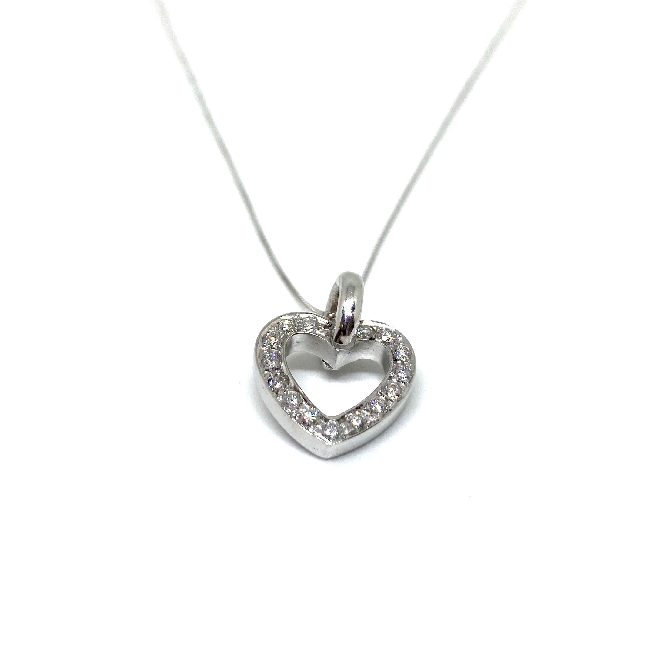 Collana Cuore - Oro bianco