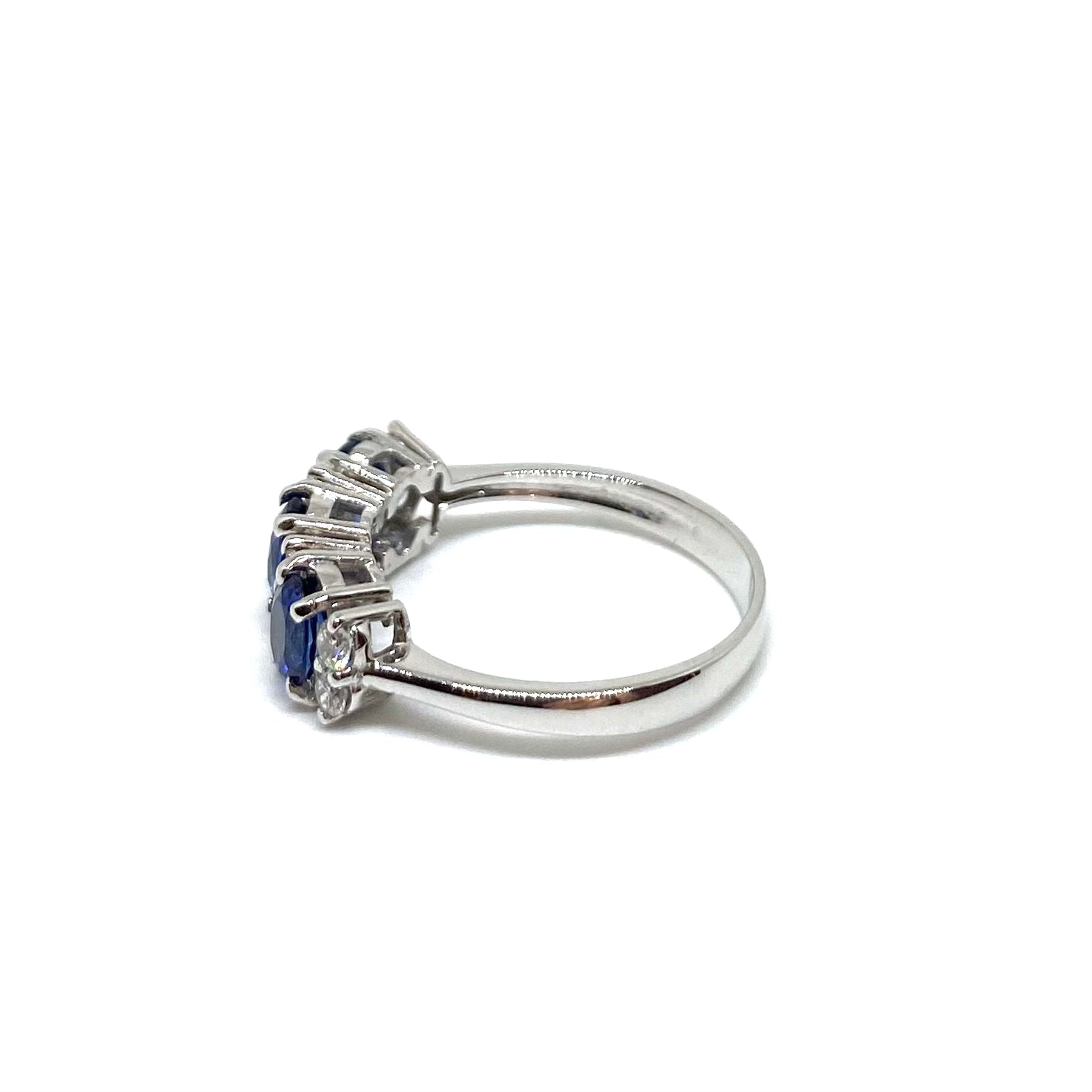 Anello Trilogy - Diamanti e Zaffiri