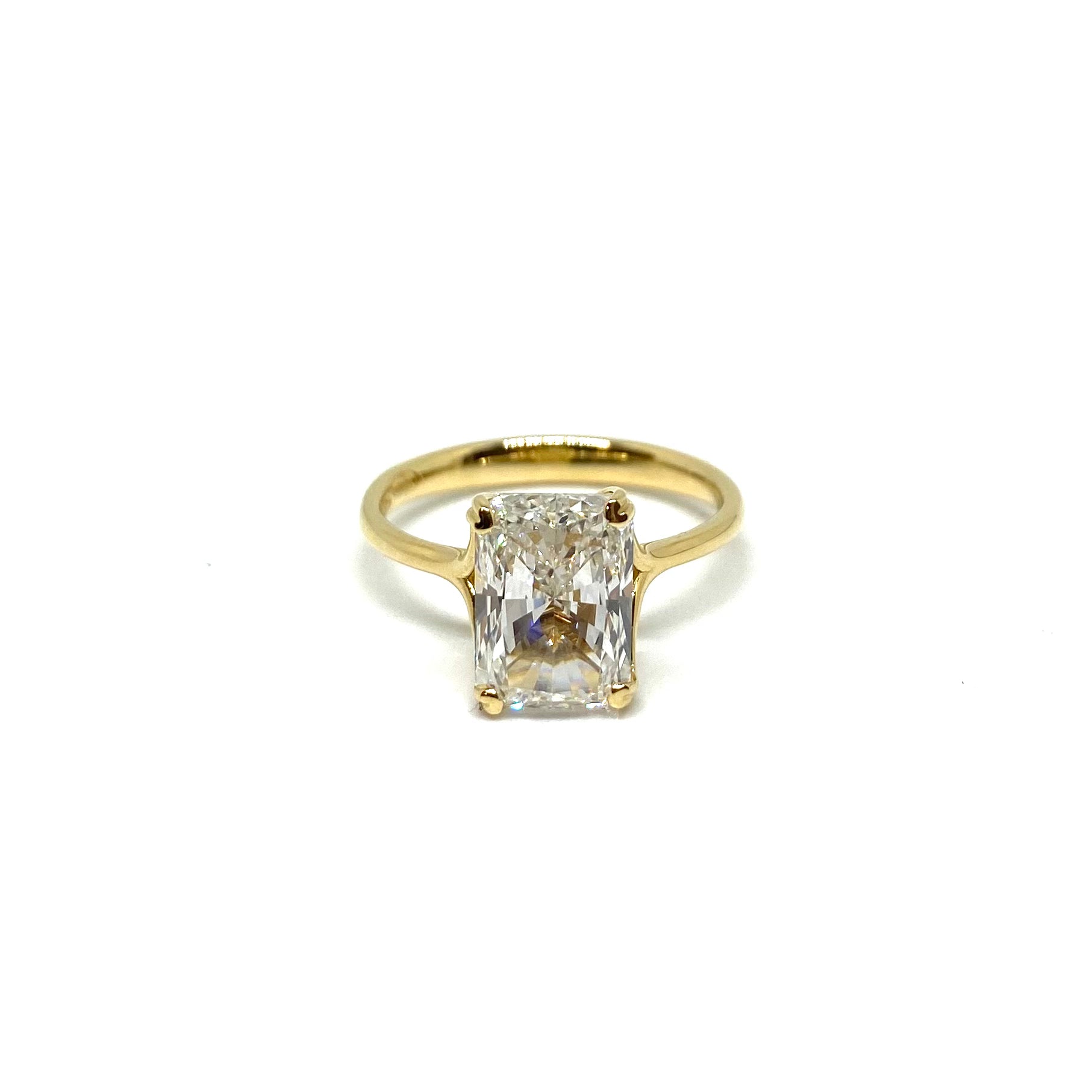 Solitario in Oro Giallo - Diamante Lab Grown