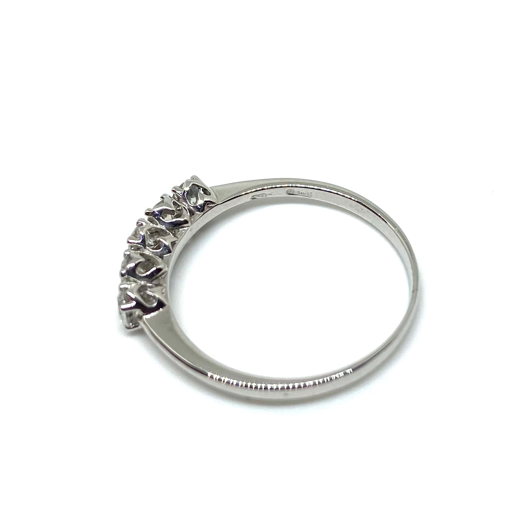 Veretta 5 pietre - Montatura cuoricino