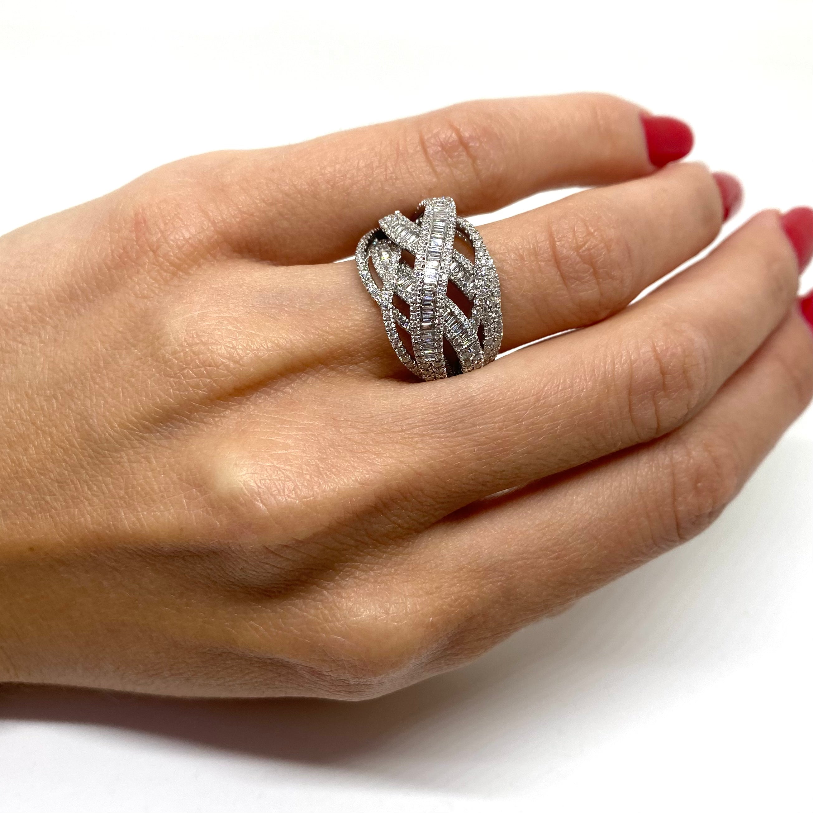 Anello a Fascia - Oro e Diamanti