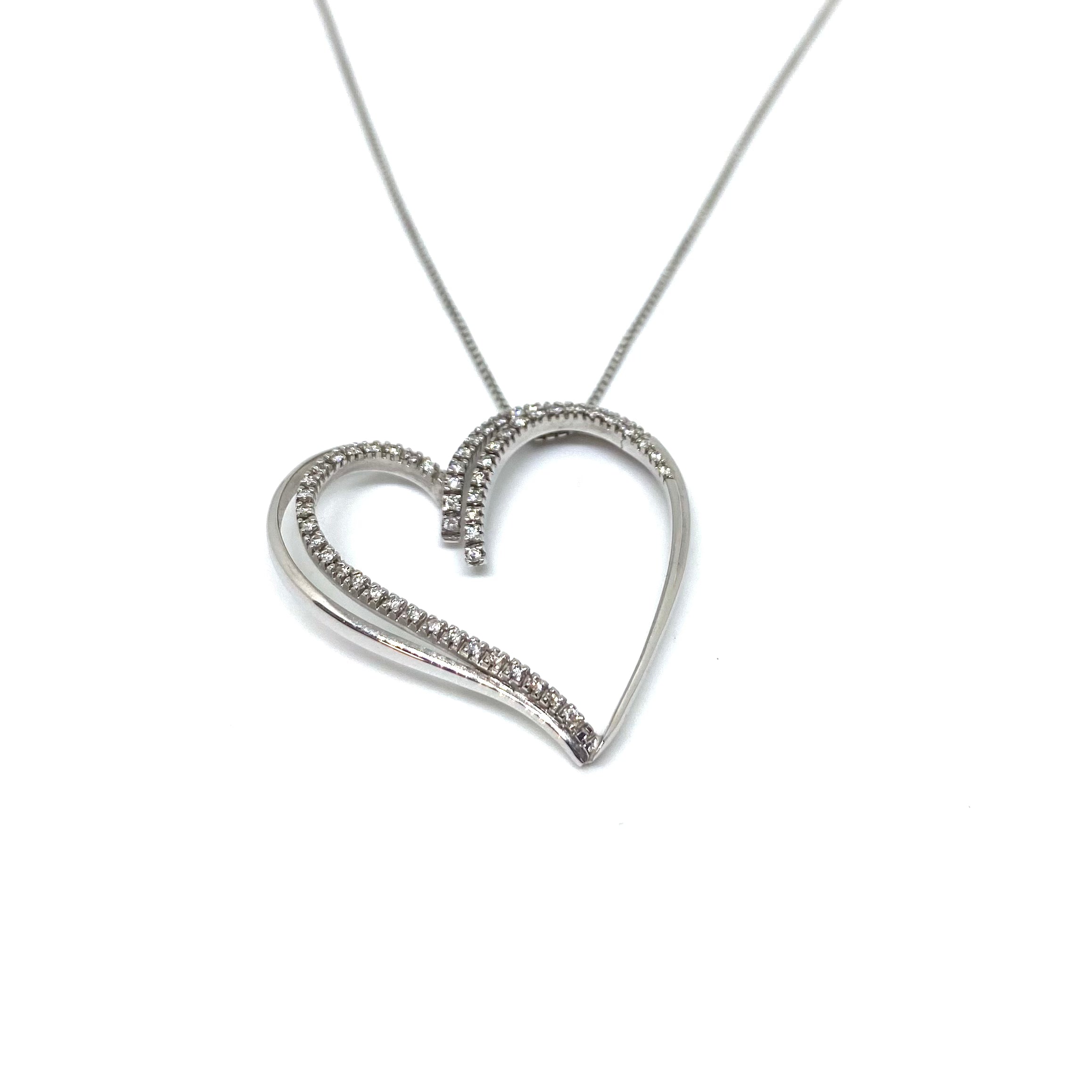 Collana Cuore Doppio - Oro e Diamanti