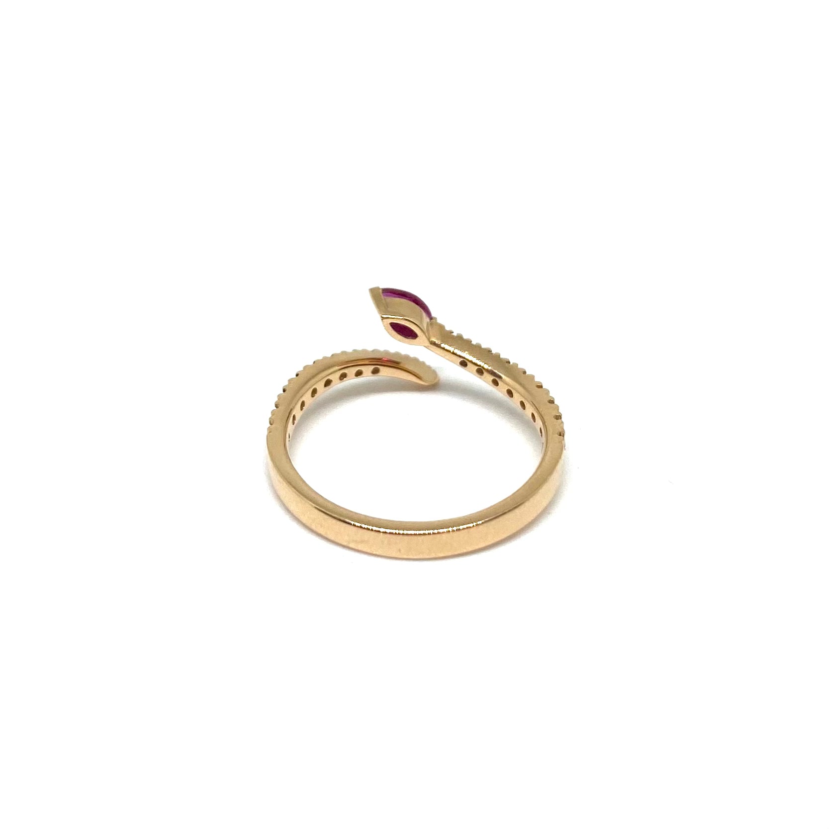 Veretta Serpentino Minimal - Oro e Rubino