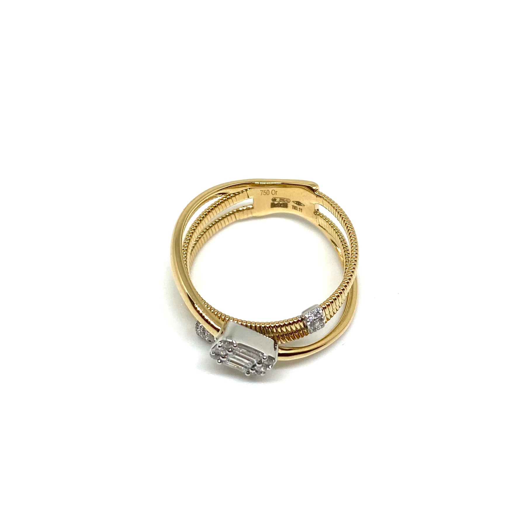 Anello a Fascia - Oro Giallo e Diamanti