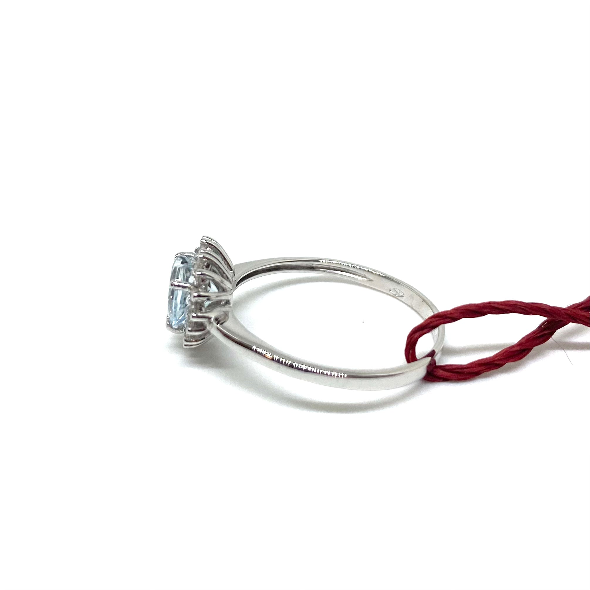 Anello a Cuore - Acquamarina e Diamanti