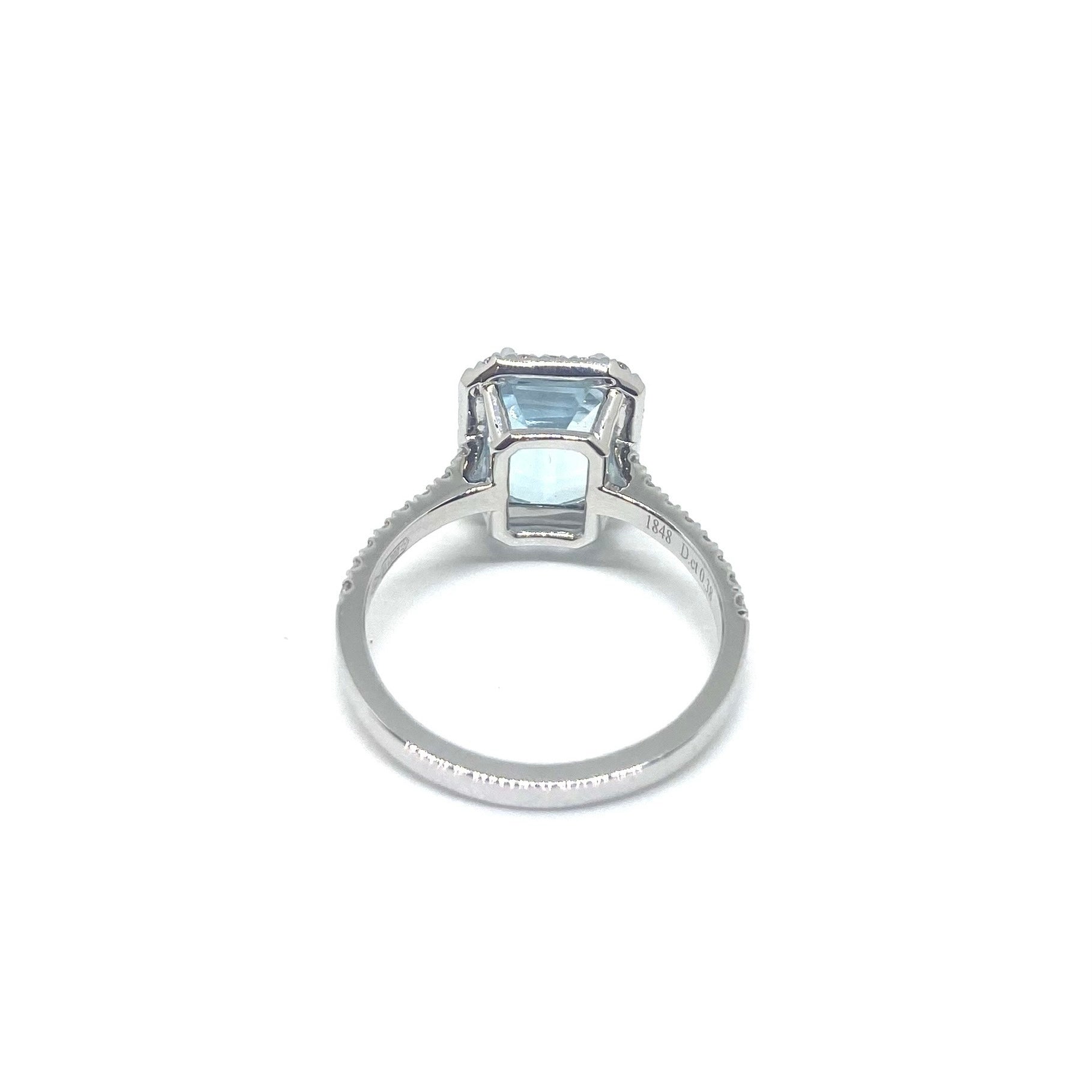 Anello Acquamarina - Taglio Smeraldo