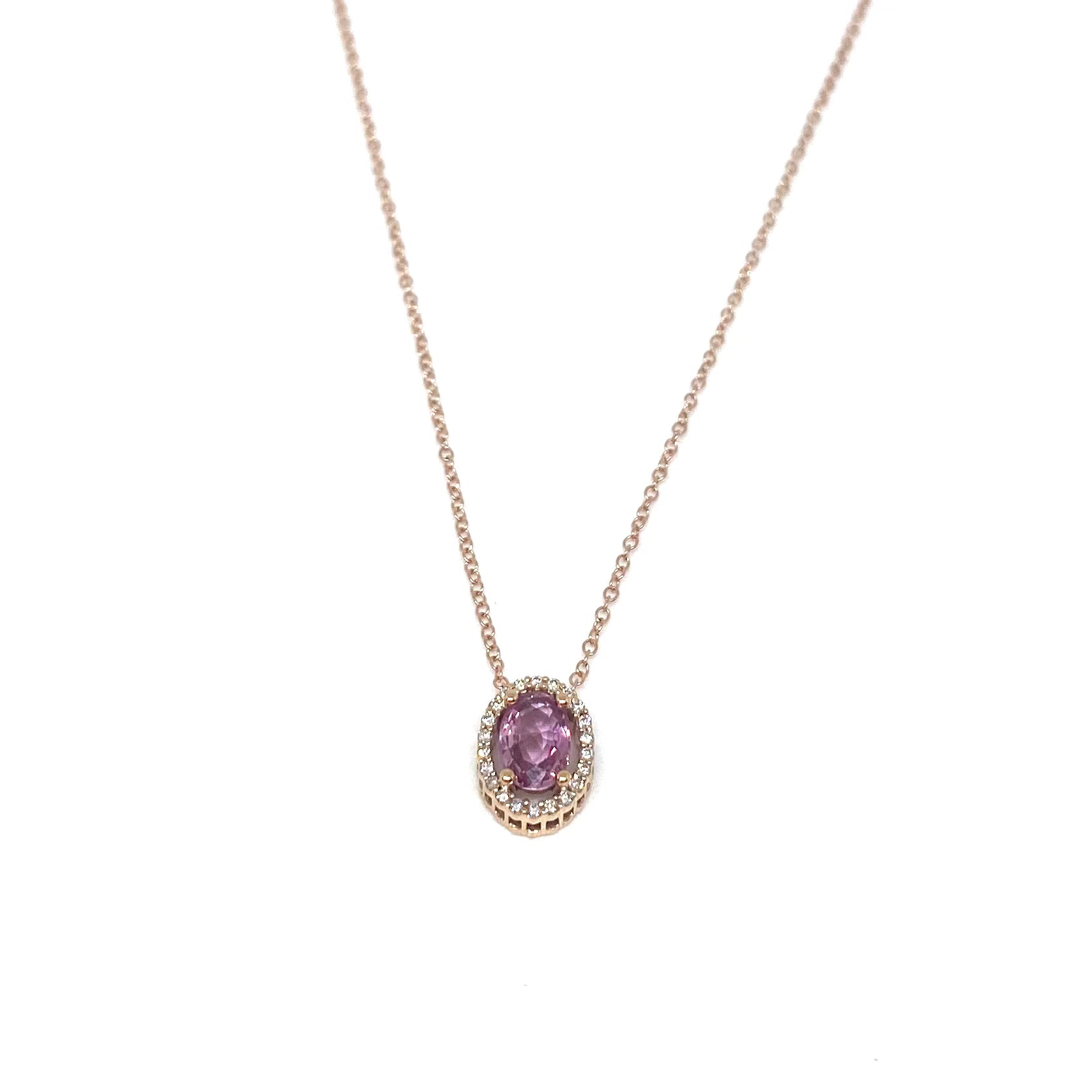Collana Zaffiro Rosa