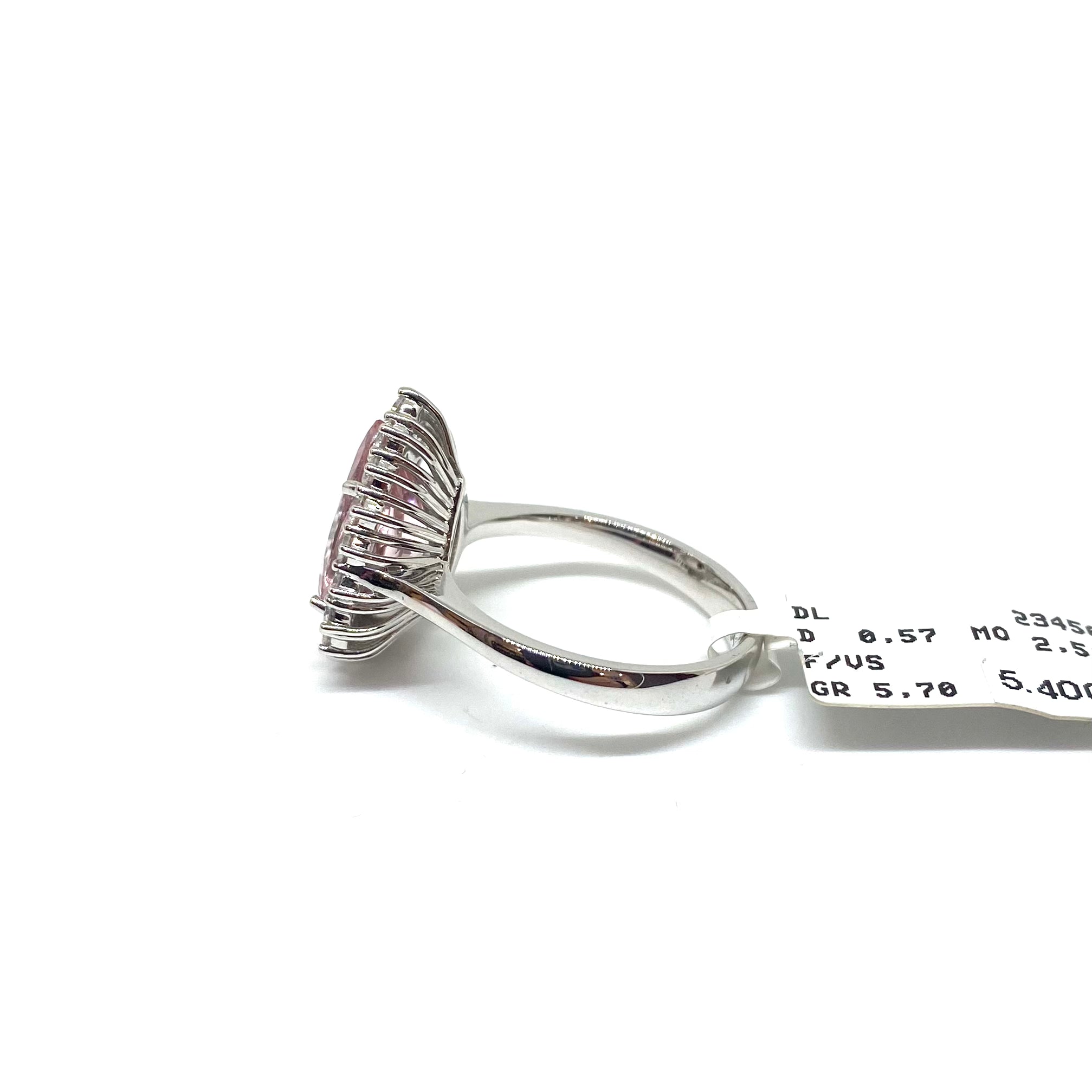 Anello oro 18 KT - Morganite e Diamanti