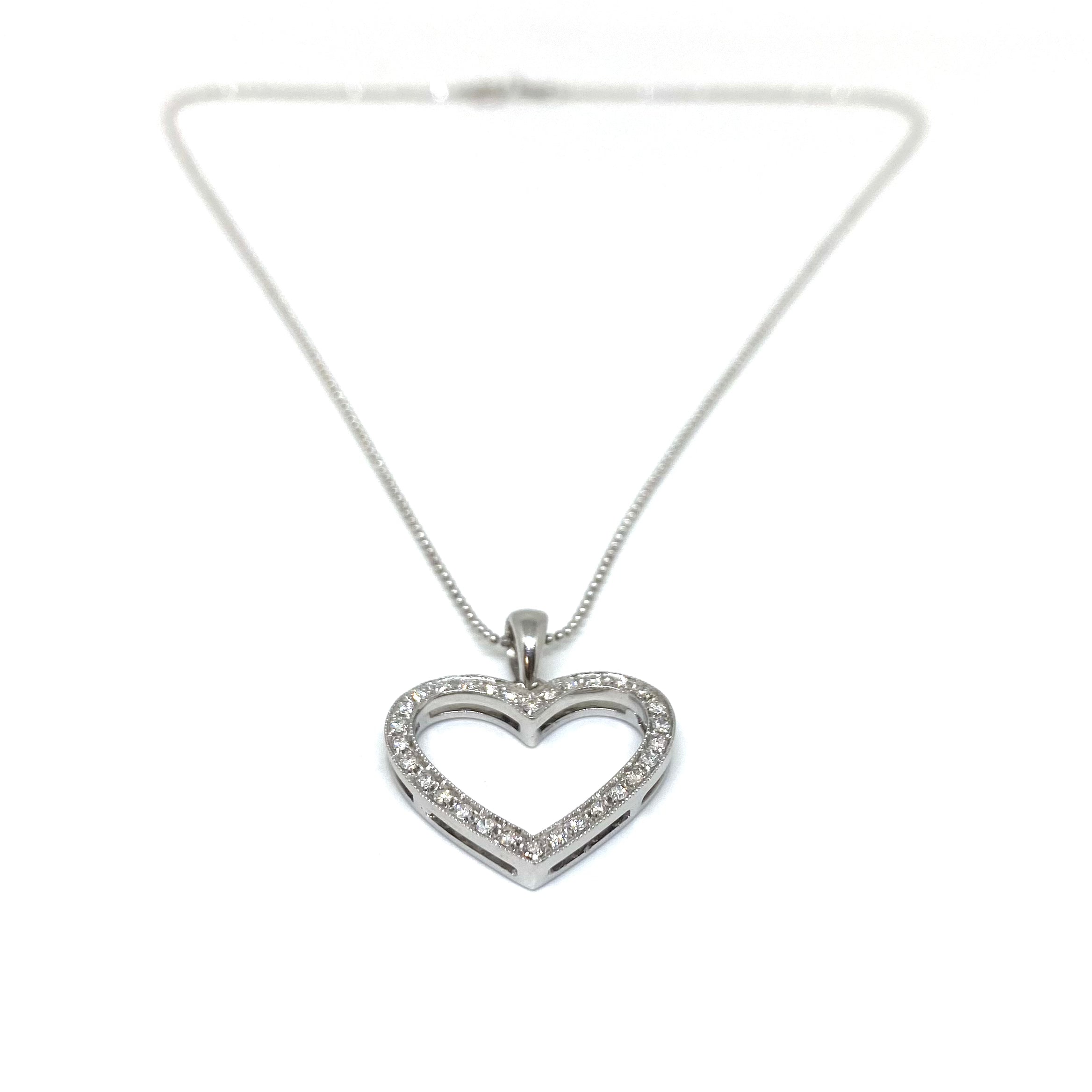 Collana Cuore - Oro 18 ct e Diamanti