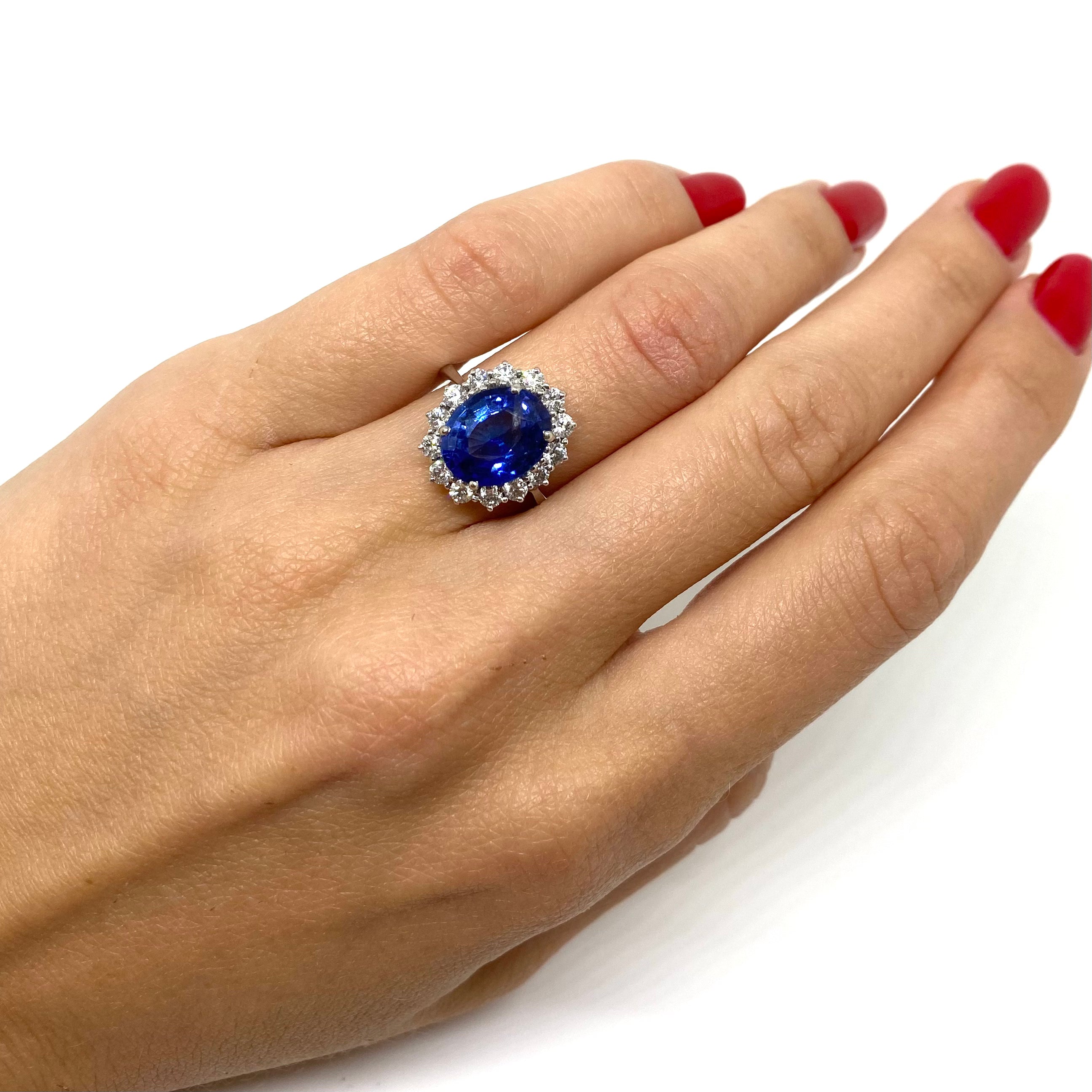 Anello Kate - Zaffiro e Diamanti