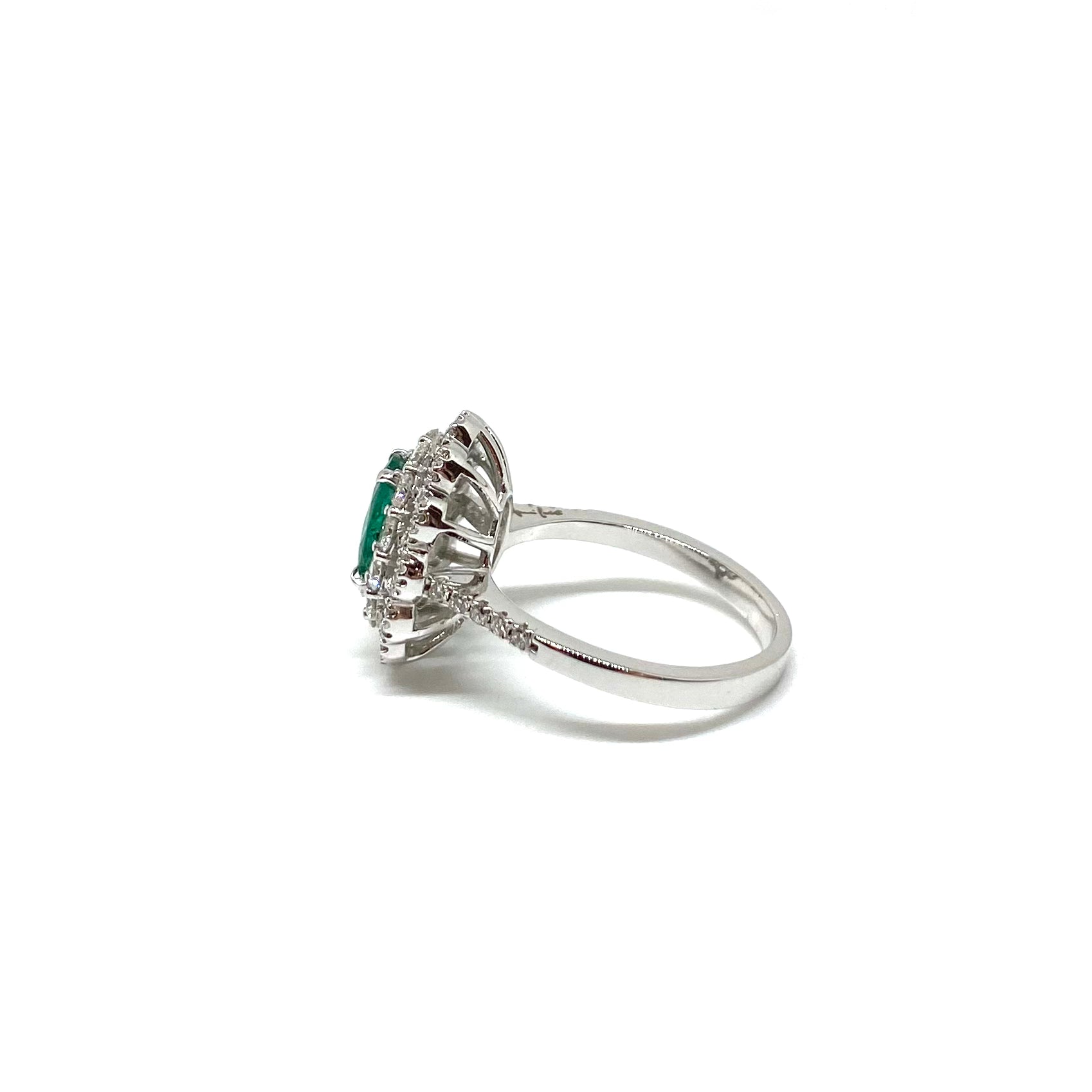 Anello Kate Smeraldo e Diamanti