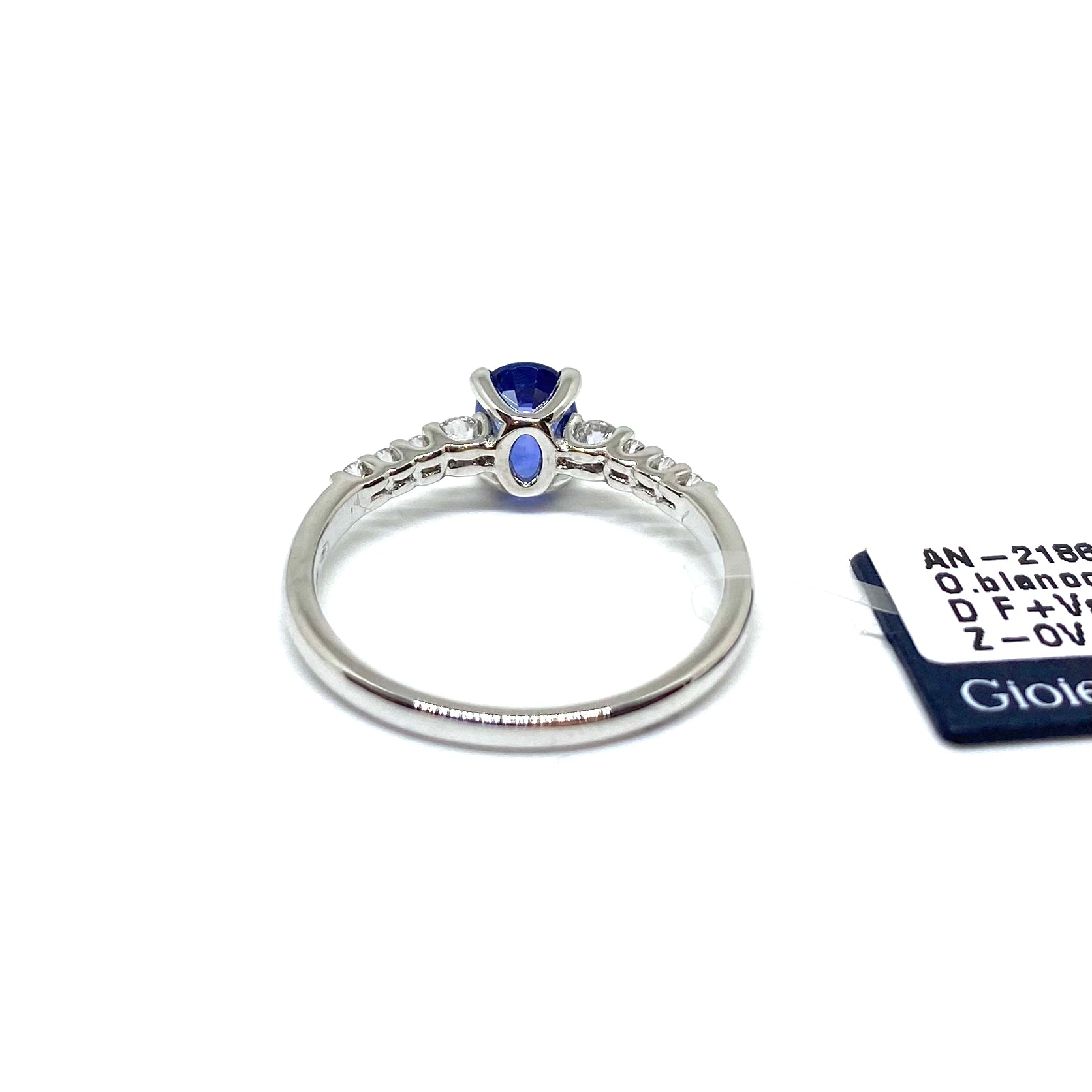 Solitario Ovale - Zaffiro e Diamanti